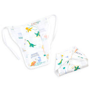 Reusable Muslin Nappies (Newborn - 0-3 months) -  Dino & Football