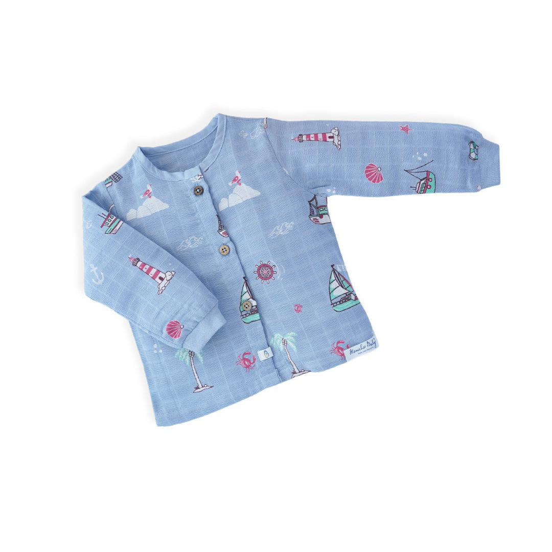 Muslin Cotton Full Sleeve Top & Pant Set for Baby & Toddler Pack of 3 (0–5 Years) - Tiny Wanderers Combo
