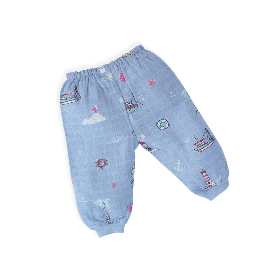Muslin Cotton Full Sleeve Top & Pant Set for Baby & Toddler Pack of 3 (0–5 Years) - Tiny Wanderers Combo