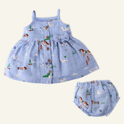 Barnyard Buddies - Frock and Bloomers Set ( 0 to 4 years )
