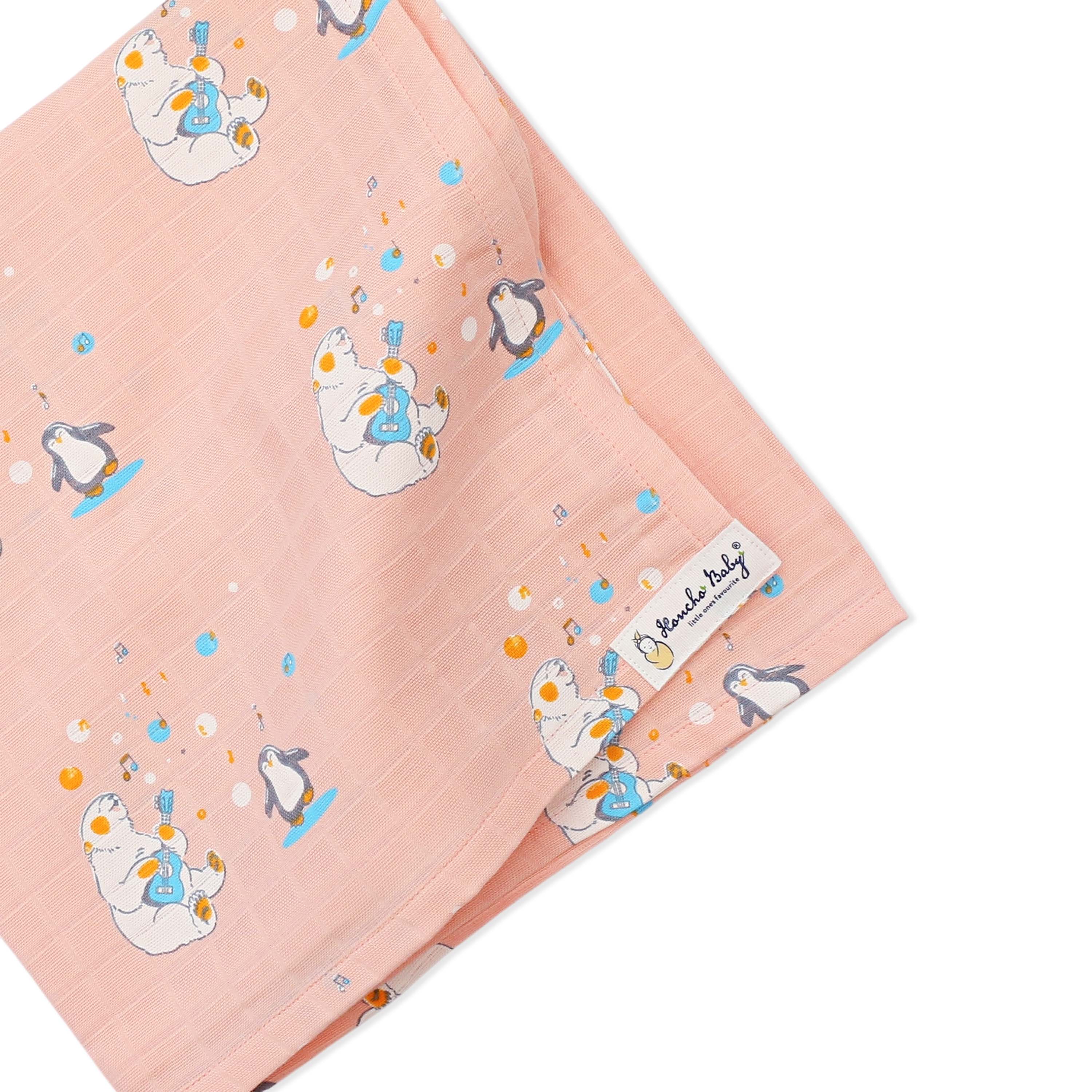 Cub's First Concert - Baby Muslin Swaddle Blanket | 100% Premium Cotton | 110x110 cm