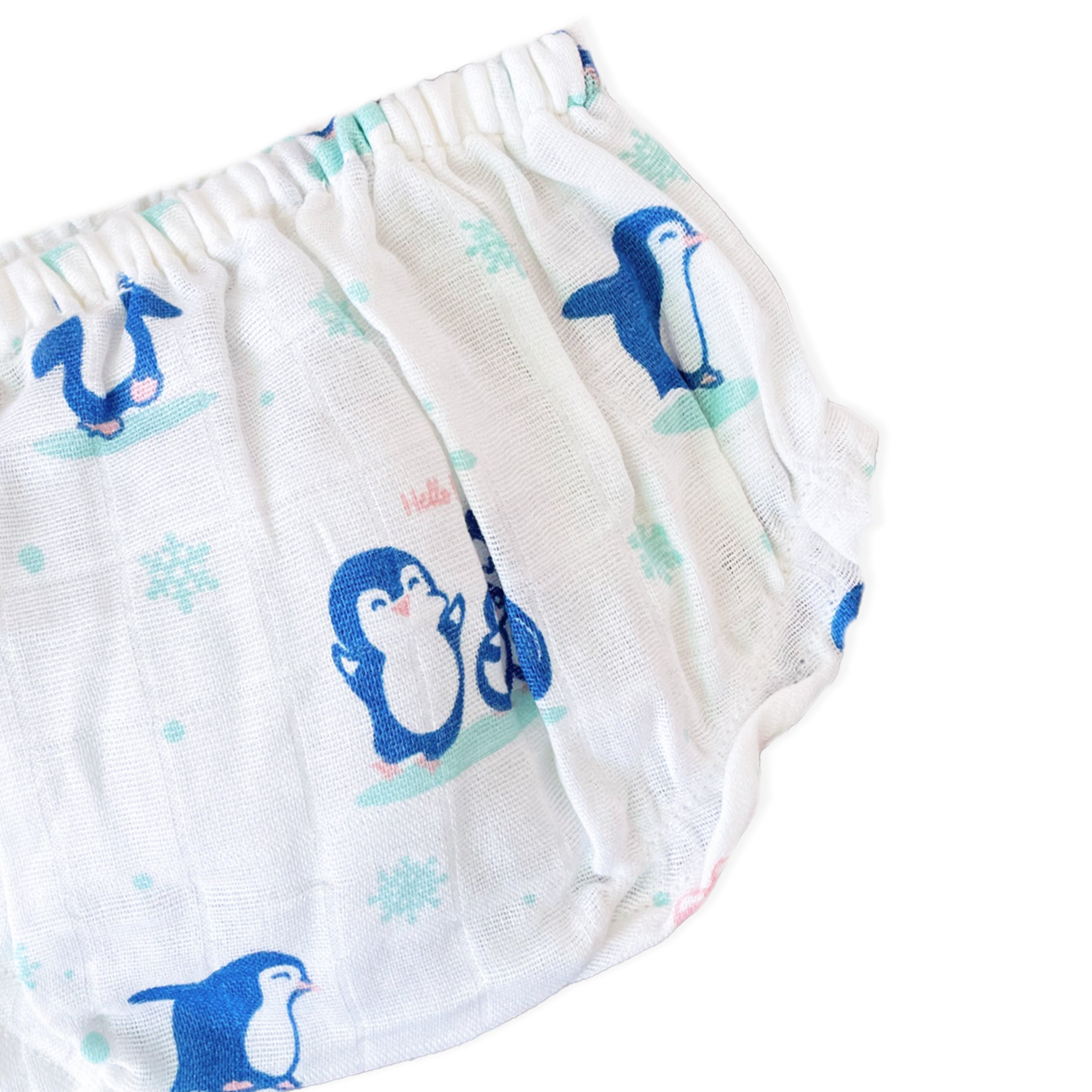 Muslin Cotton Girls Bloomers ( 0 m to 4 years ) Happy Penguin