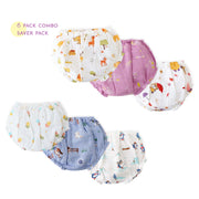 6 pack - Girls Bloomers Muslin Cotton ( 0 m to 5 years )