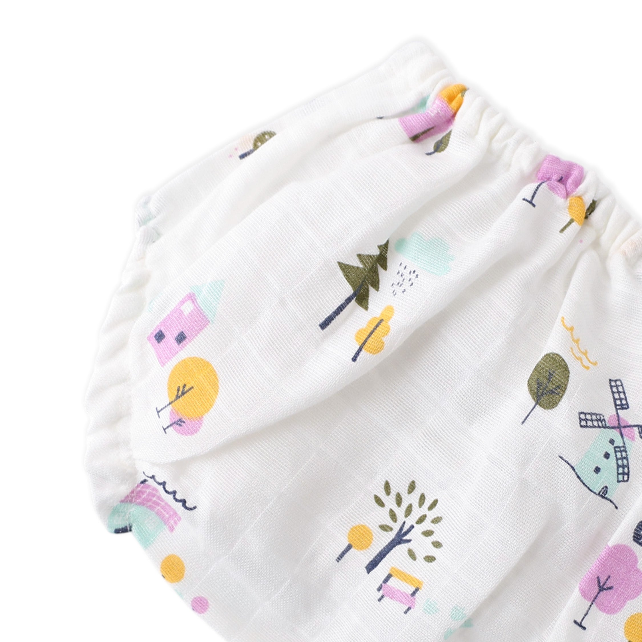 Farmyard Tales - Half Sleeve Puff Muslin Cotton Frock with Bloomers (0m to 5 years) NEW