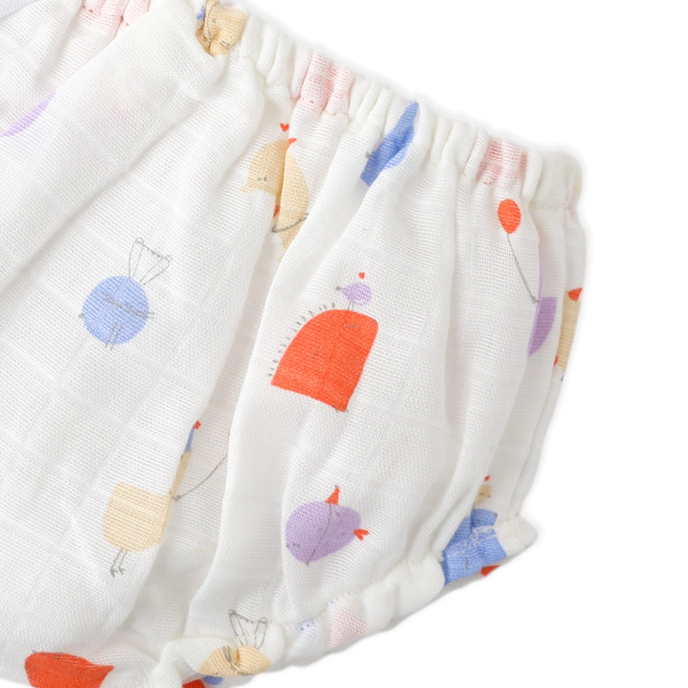 Magic Doodles - Half Sleeve Puff Muslin Cotton Frock with Bloomers (0m to 5 years) NEW