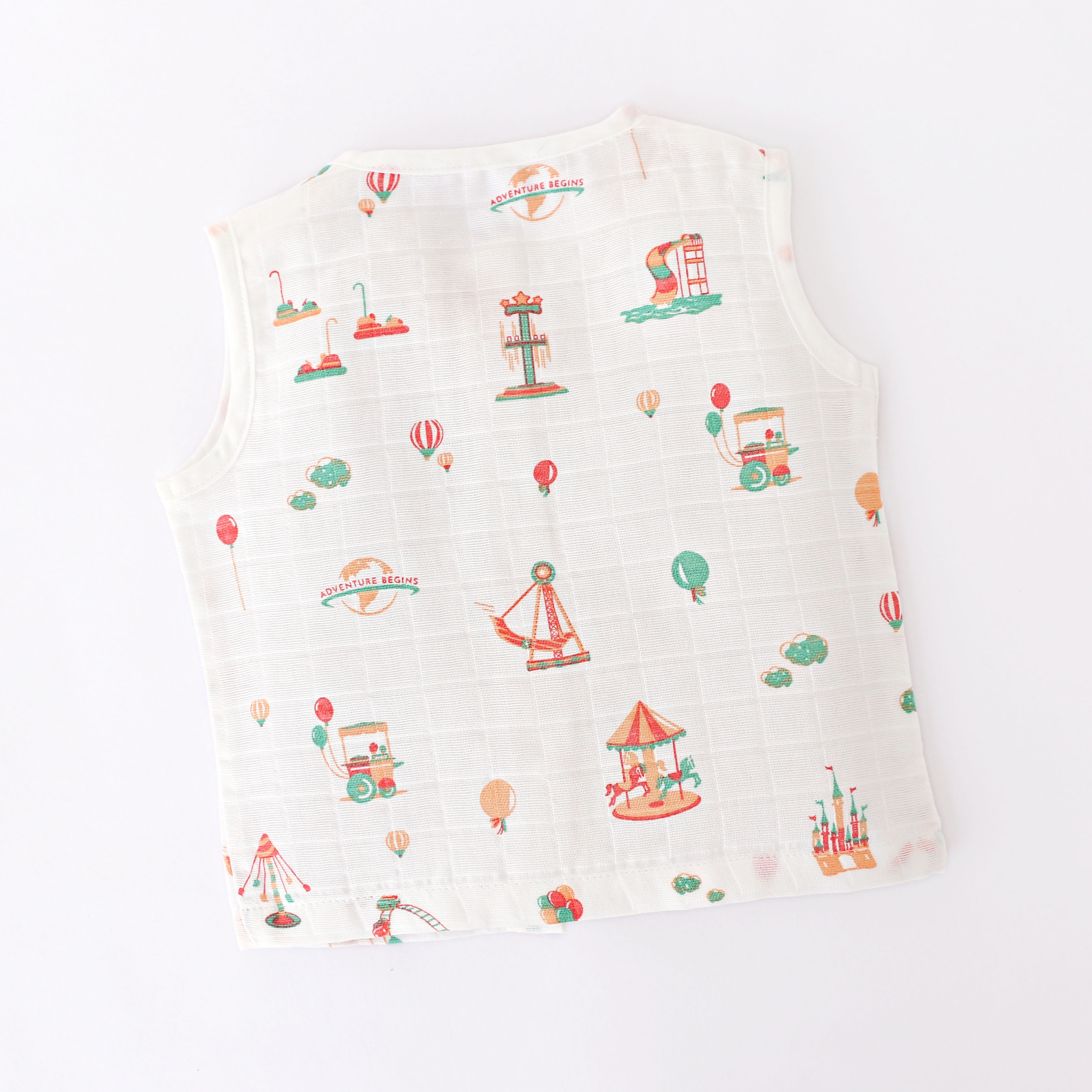 Muslin Unisex Sleeveless top - 6 (NB - 4years) COMBO SAVER 6 PACK