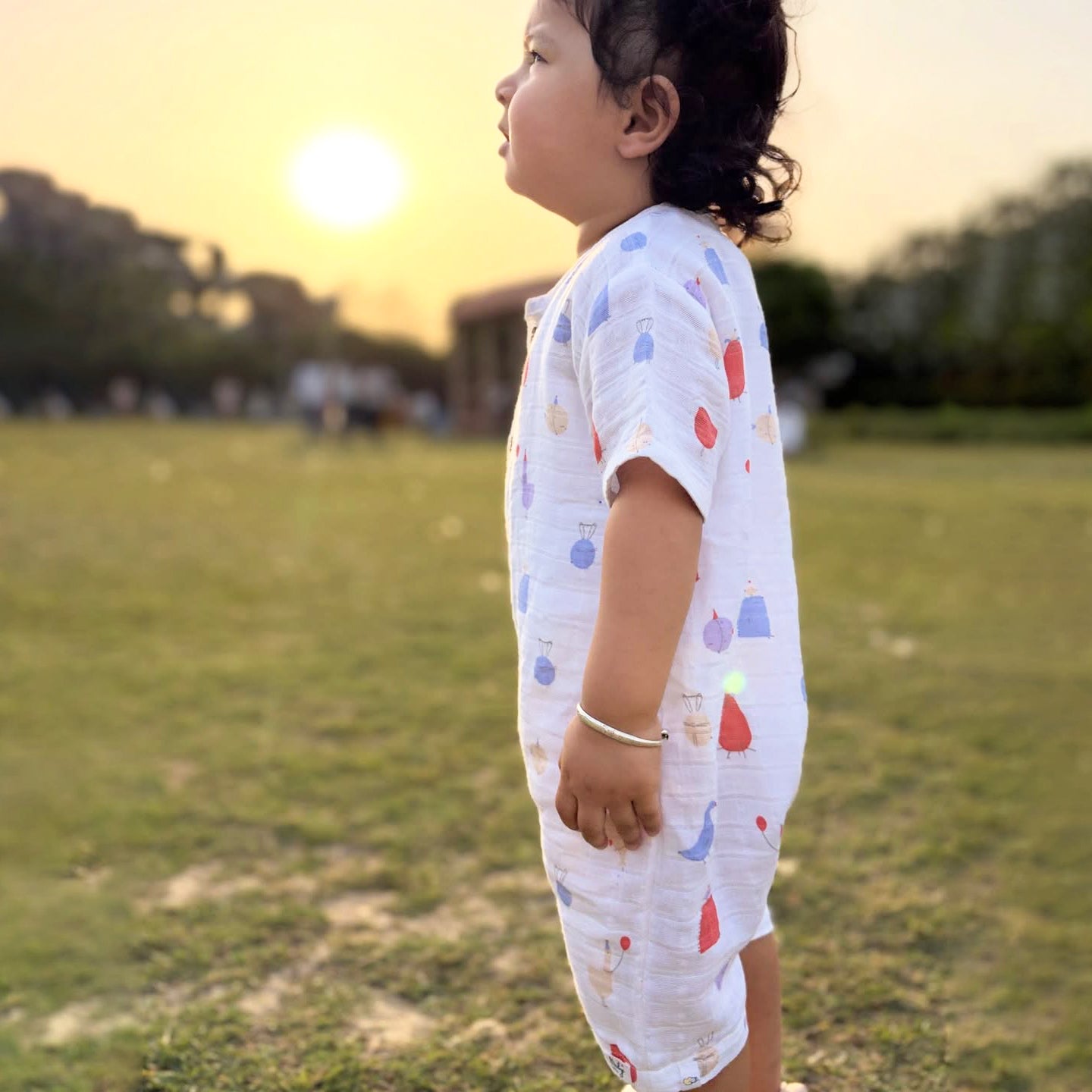 Muslin Baby Romper - Magic Doodles for 0 months to 24 Months