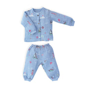 Muslin Cotton Full Sleeve Top & Pant Set for Baby & Toddler (0–5 Years) - Lighthouse Magic