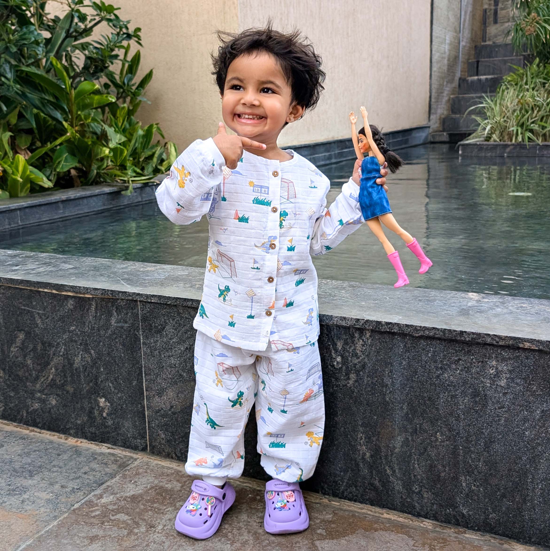Muslin Cotton Full Sleeve Top & Pant Set for Baby & Toddler Pack of 3 (0–5 Years) - Little Magic Tales