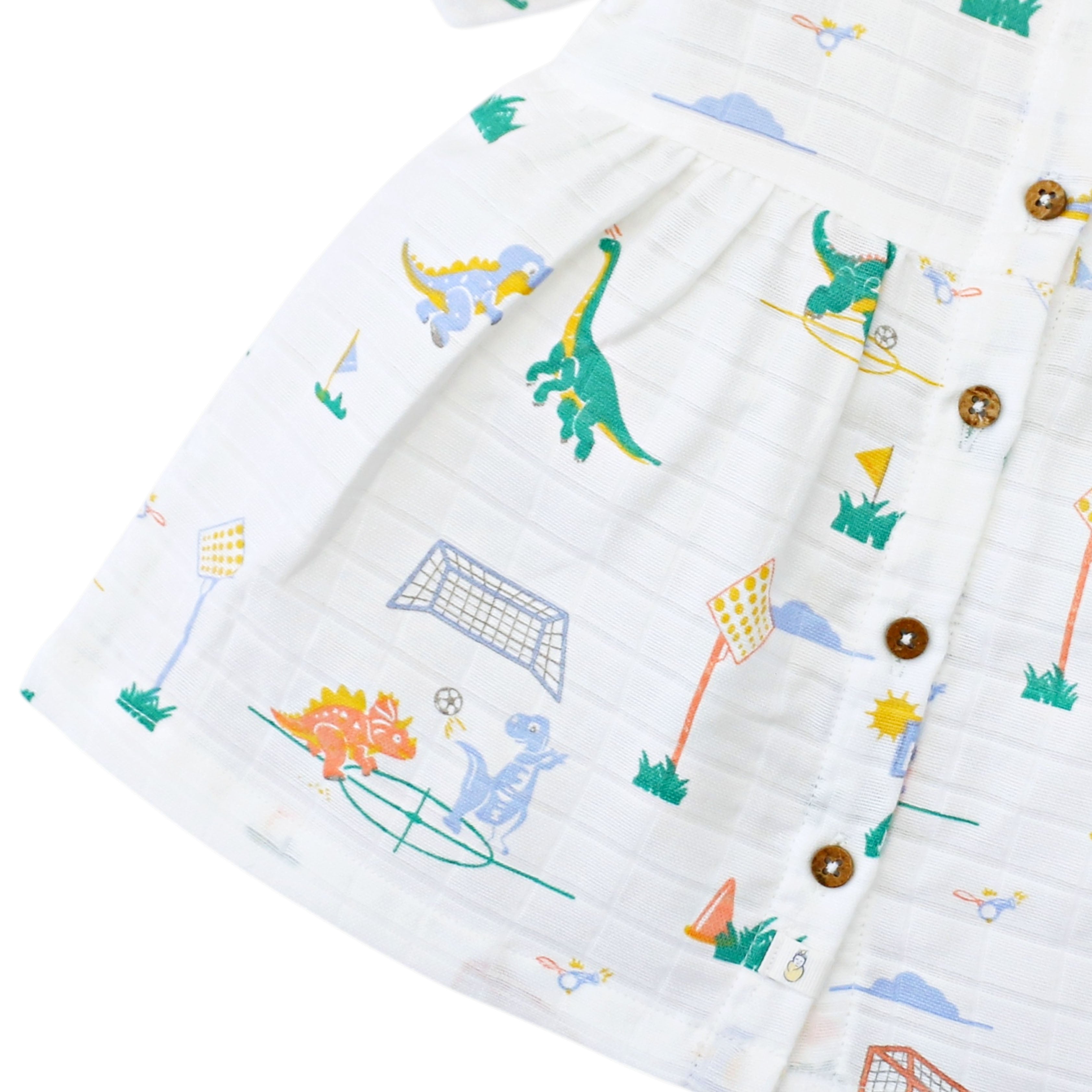 Frill Sleeve Muslin Cotton Girls Frock Pack of 3 (0 months to 5 years) - Happy Days Combo