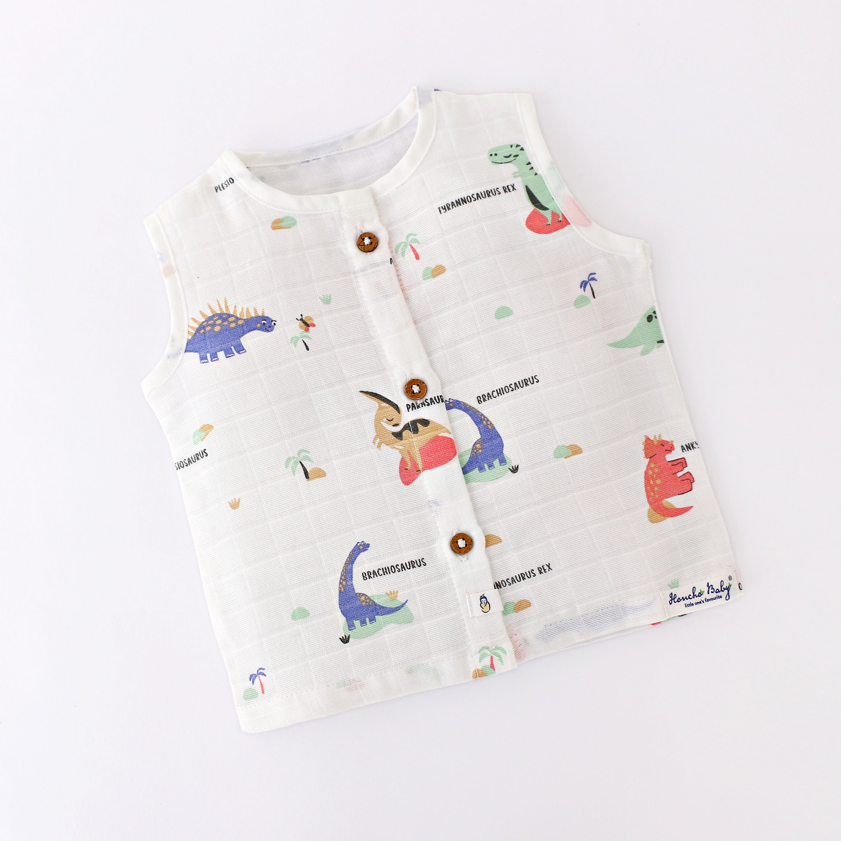 Muslin Unisex Sleeveless top - 6 (NB - 4years) COMBO SAVER 6 PACK
