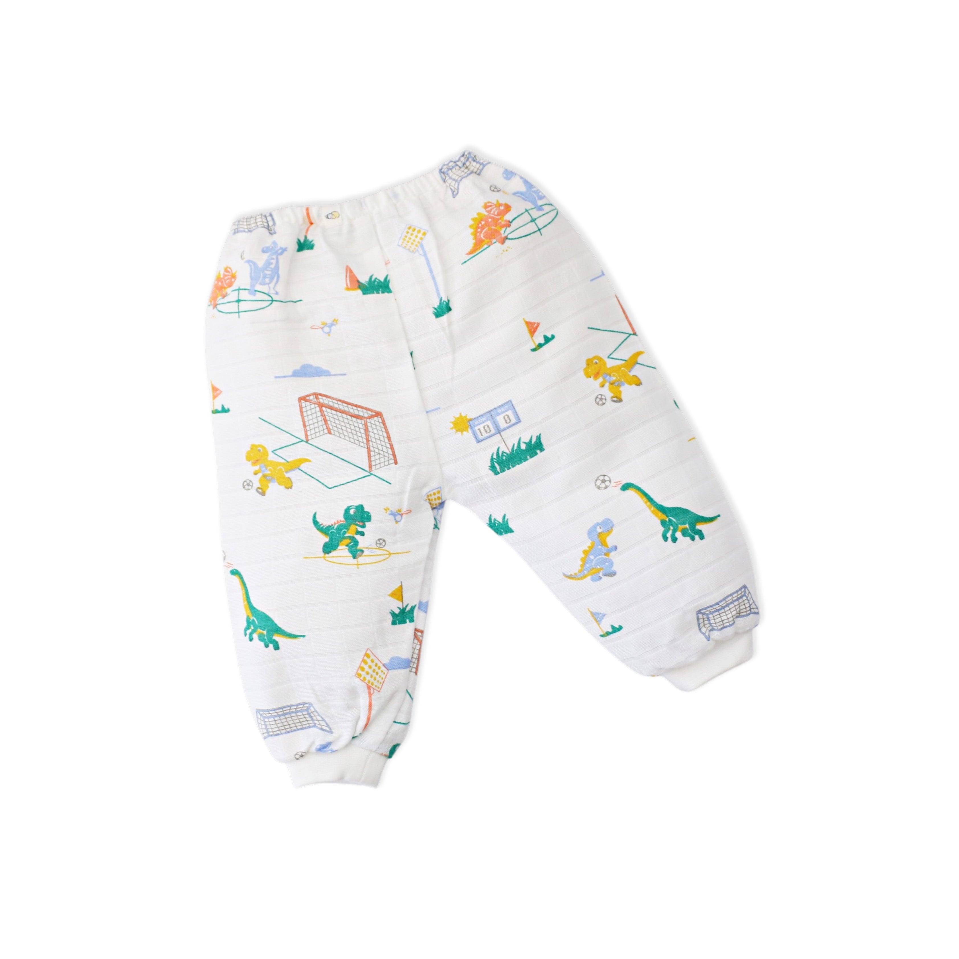 Muslin Cotton Full Sleeve Top & Pant Set for Baby & Toddler (0–5 Years) - Dino & Football