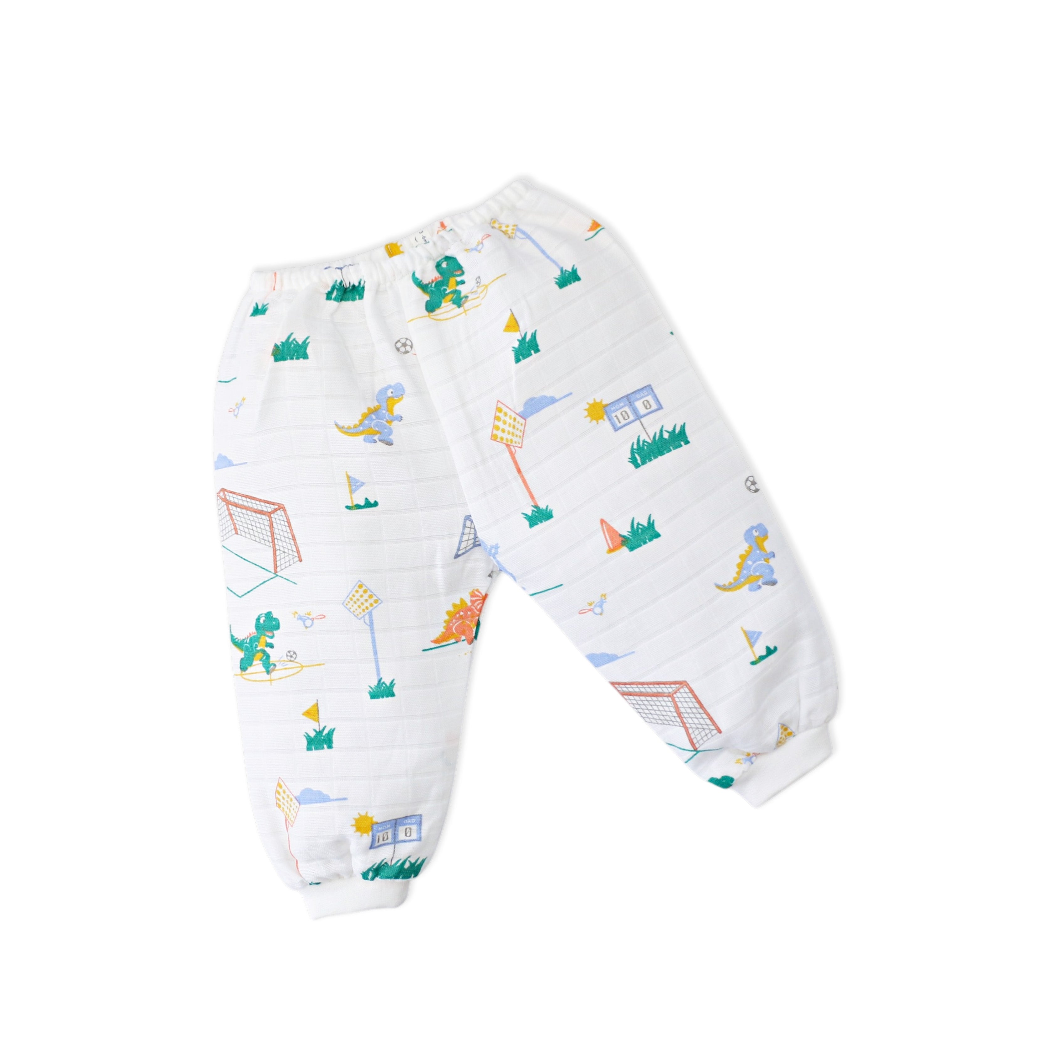 Muslin Cotton Full Sleeve Top & Pant Set for Baby & Toddler (0–5 Years) - Dino & Football