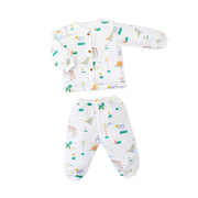 Muslin Cotton Full Sleeve Top & Pant Set for Baby & Toddler (0–5 Years) - Dino & Football