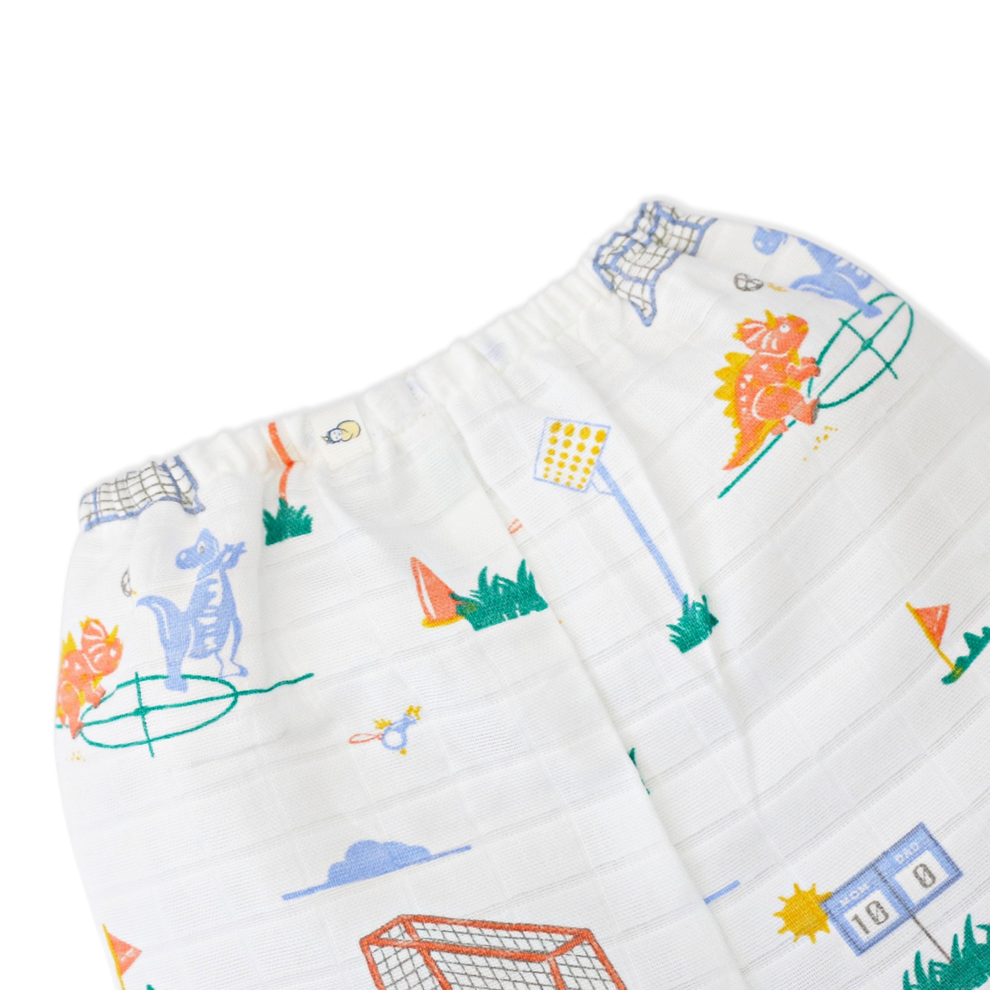 Muslin Cotton Full Sleeve Top & Pant Set for Baby & Toddler (0–5 Years) - Dino & Football