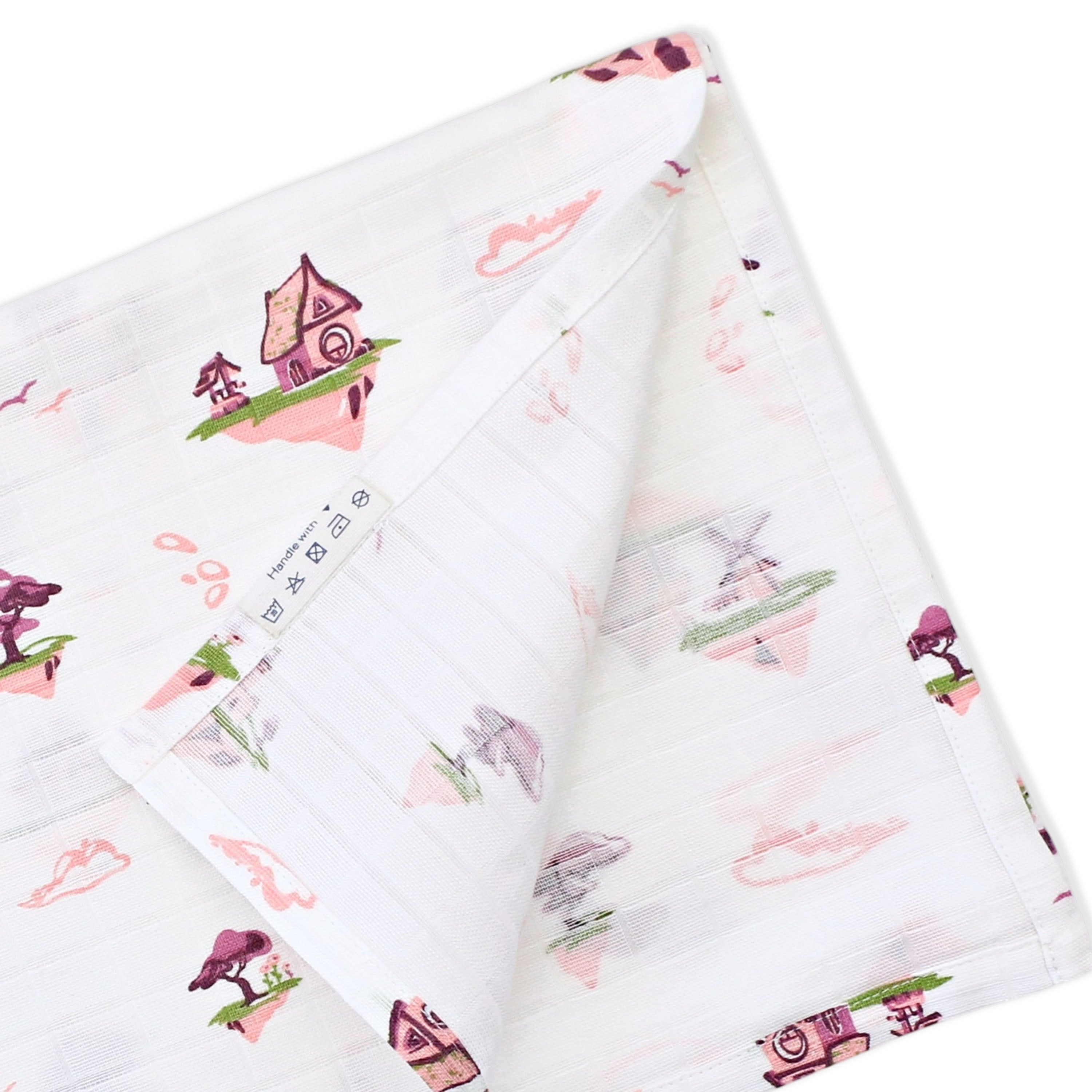 Muslin 100% Cotton Baby Towel 1 pack - Floating Magic Tales