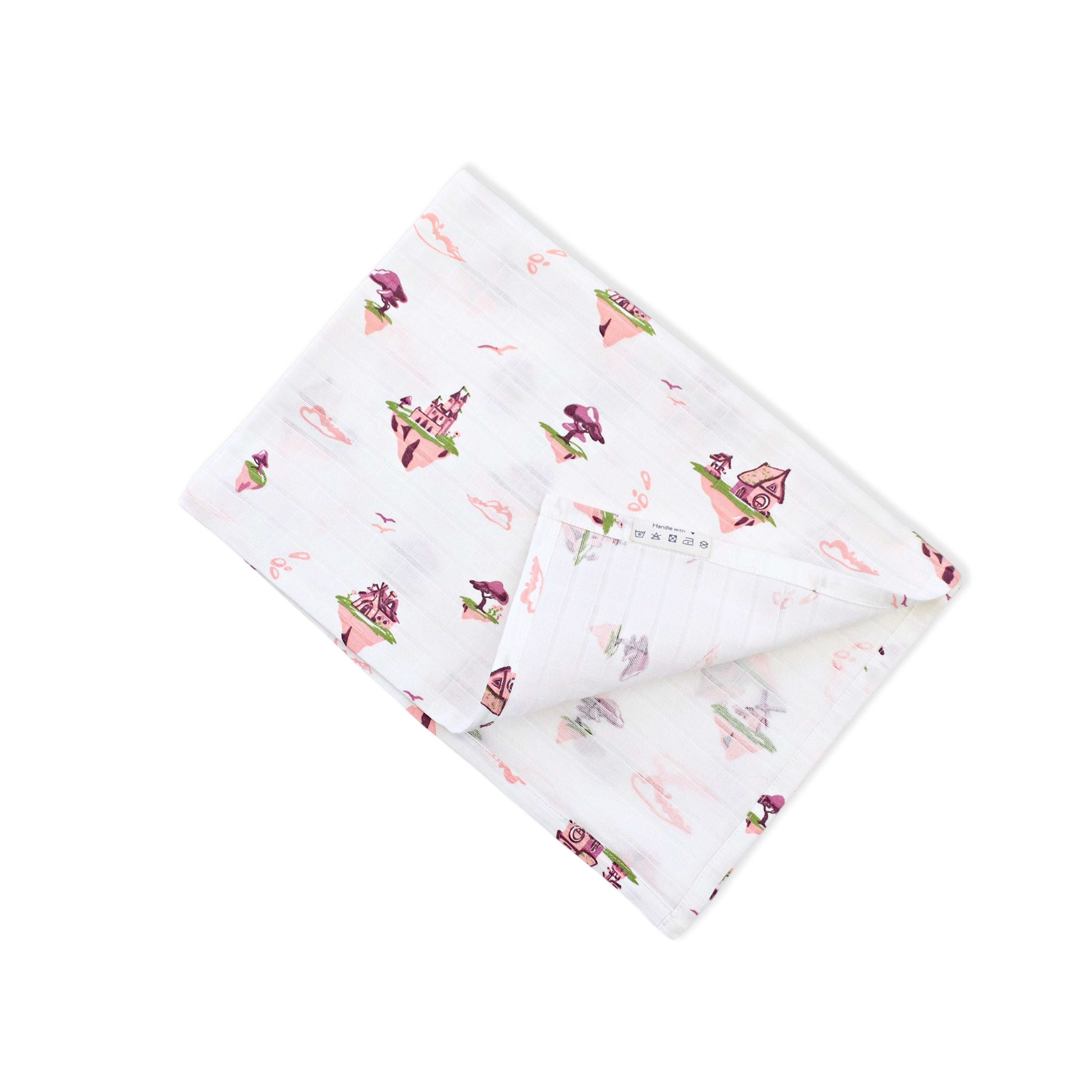 Muslin 100% Cotton Baby Towel (65 X 90 cms) 1 pack - Floating Magic Tales