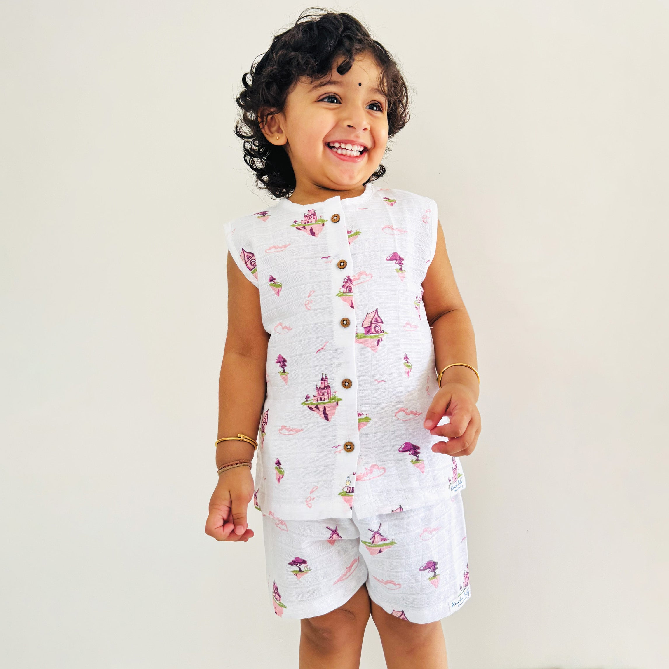 Muslin Cotton Sleeveless Top & Shorts for Babies & Toddlers Pack of 3 (Newborn–5 Years) - Little Magic Tales