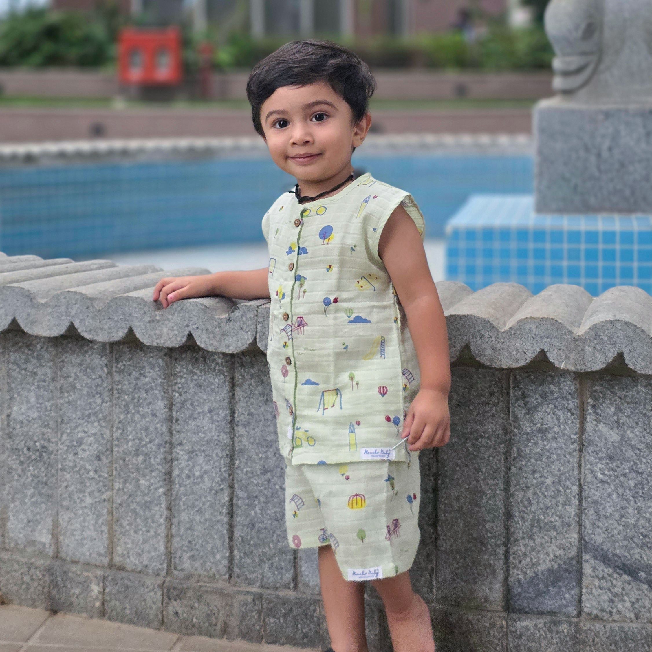 Muslin Cotton Sleeveless Top & Shorts for Babies & Toddlers Pack of 3 (Newborn–5 Years) - Little Colors Combo