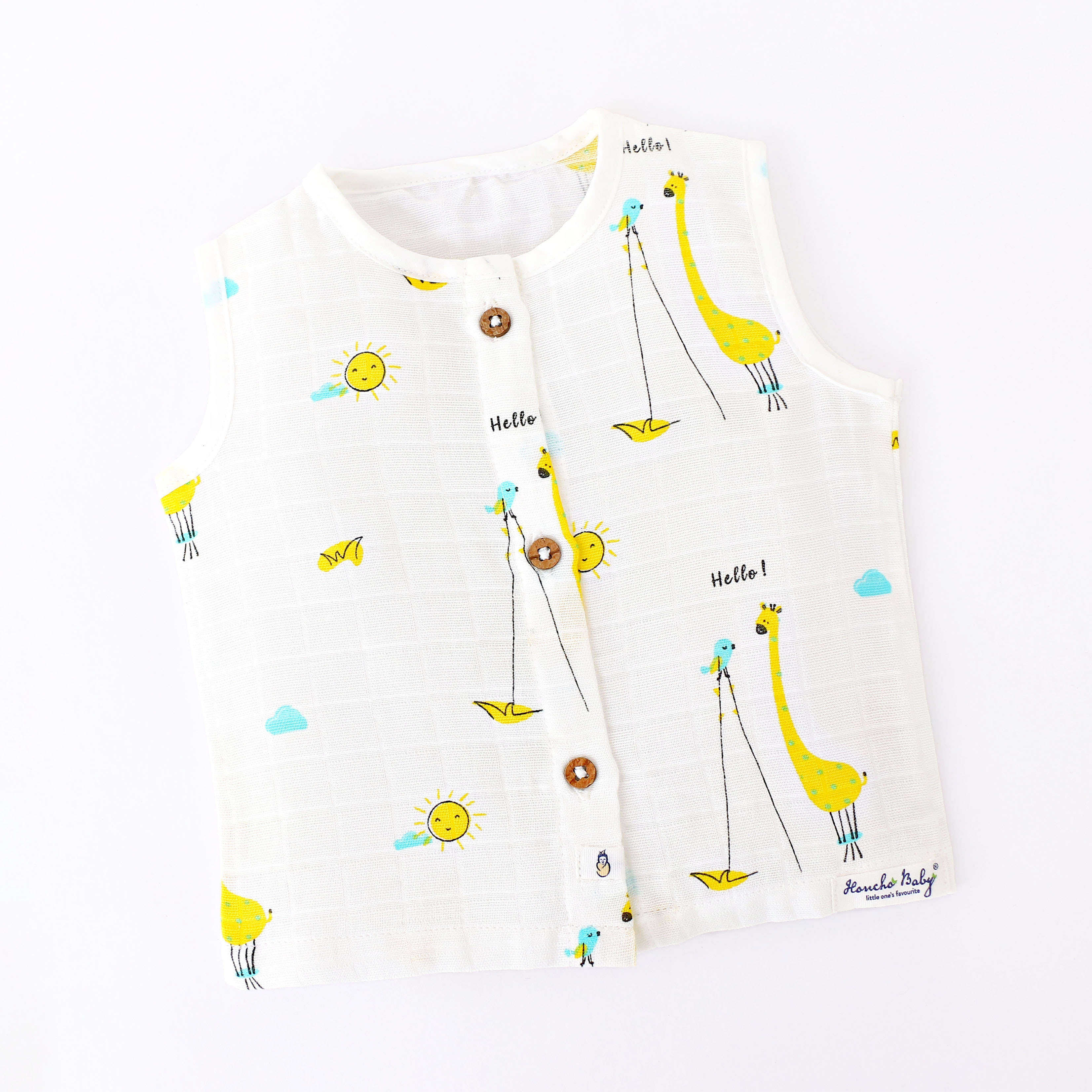 Muslin Unisex Sleeveless top - 6 (NB - 4years) COMBO SAVER 6 PACK