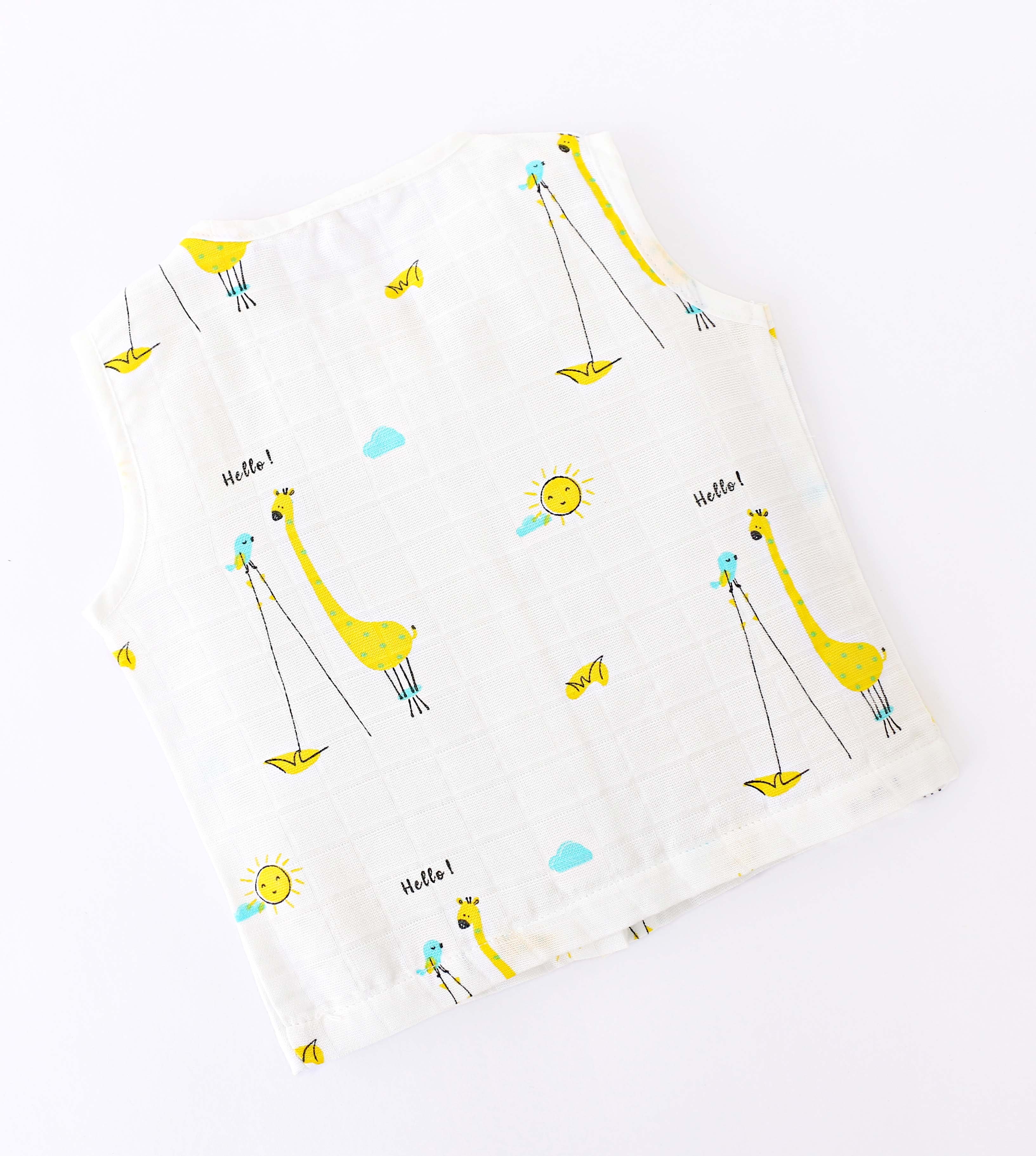 Muslin Unisex Sleeveless top - 6 (NB - 4years) COMBO SAVER 6 PACK
