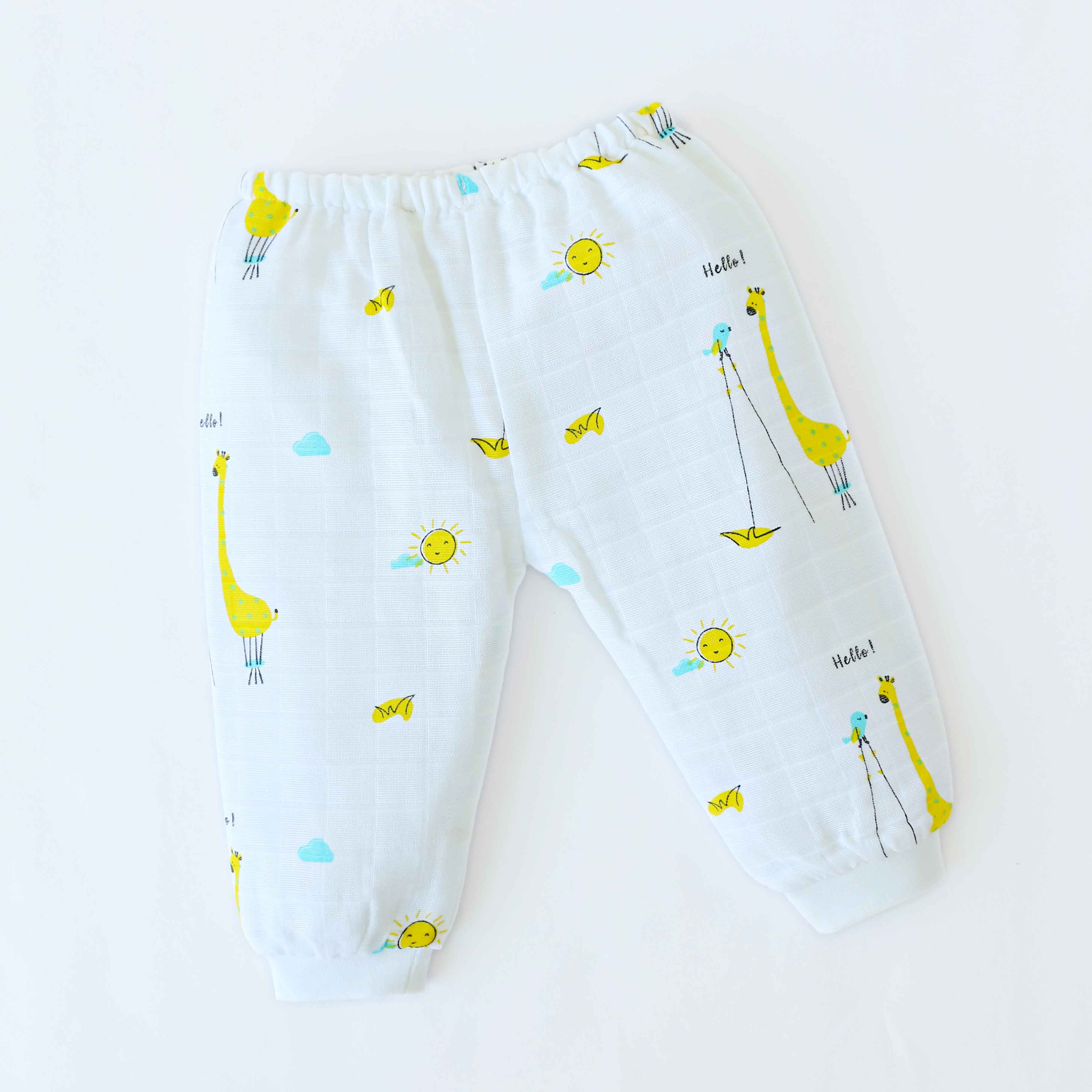Muslin Unisex Pant for 0-3 Months - 5 Pack