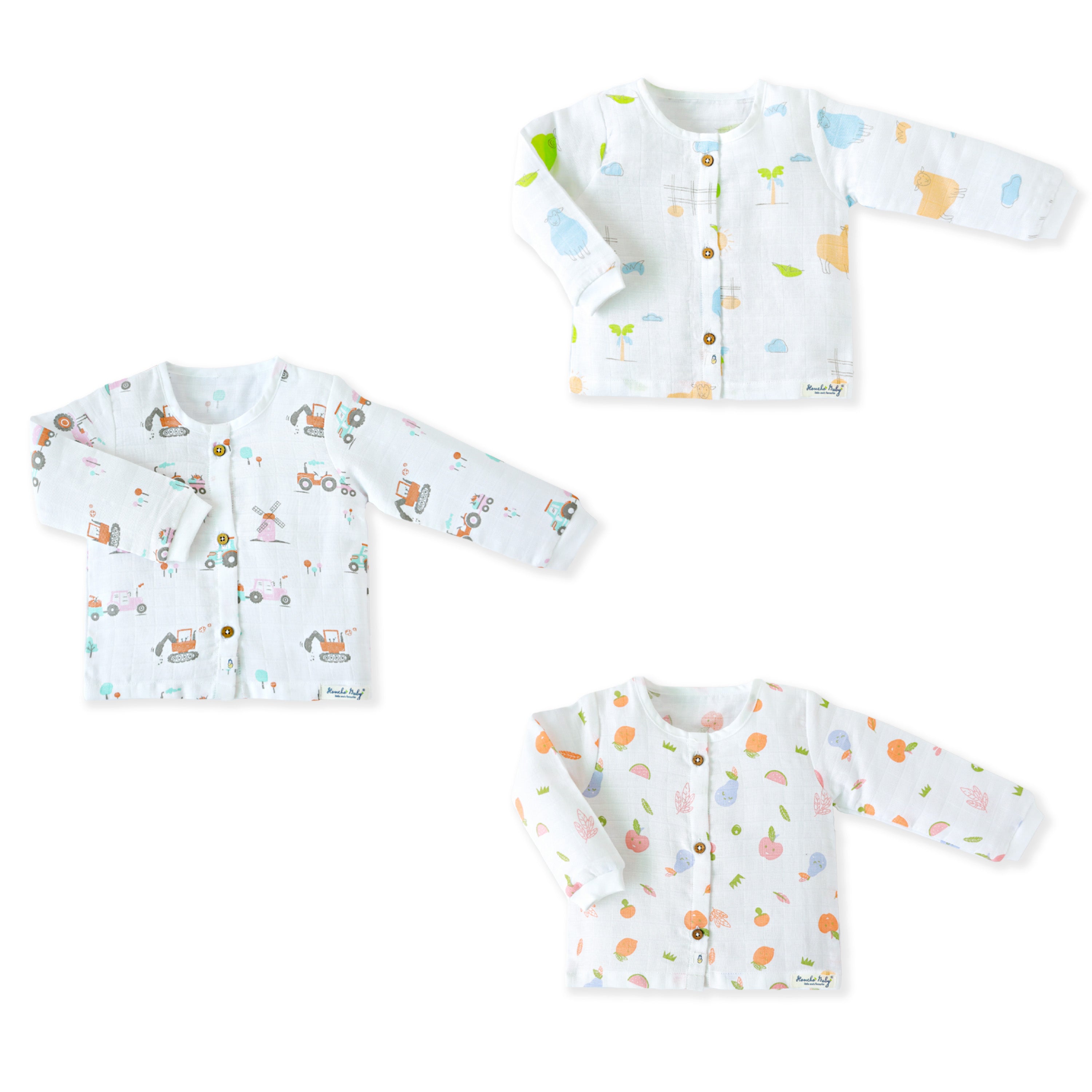 Full Sleeve Jabla for 0-4 Months – Daily Wear – 3 Pack