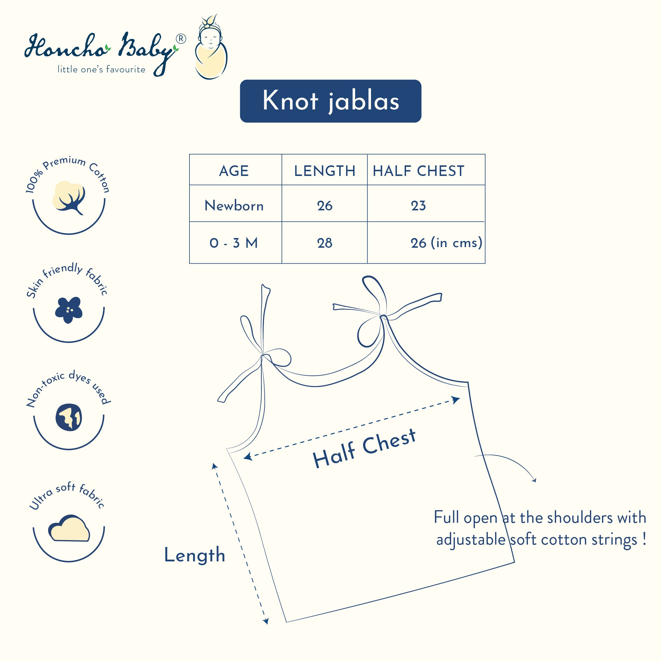 Muslin Knot jabla & Reusable Muslin Nappies / Langot (4 Layered Central Panel) Pack of 3 - Dream, Drive & Play Combo