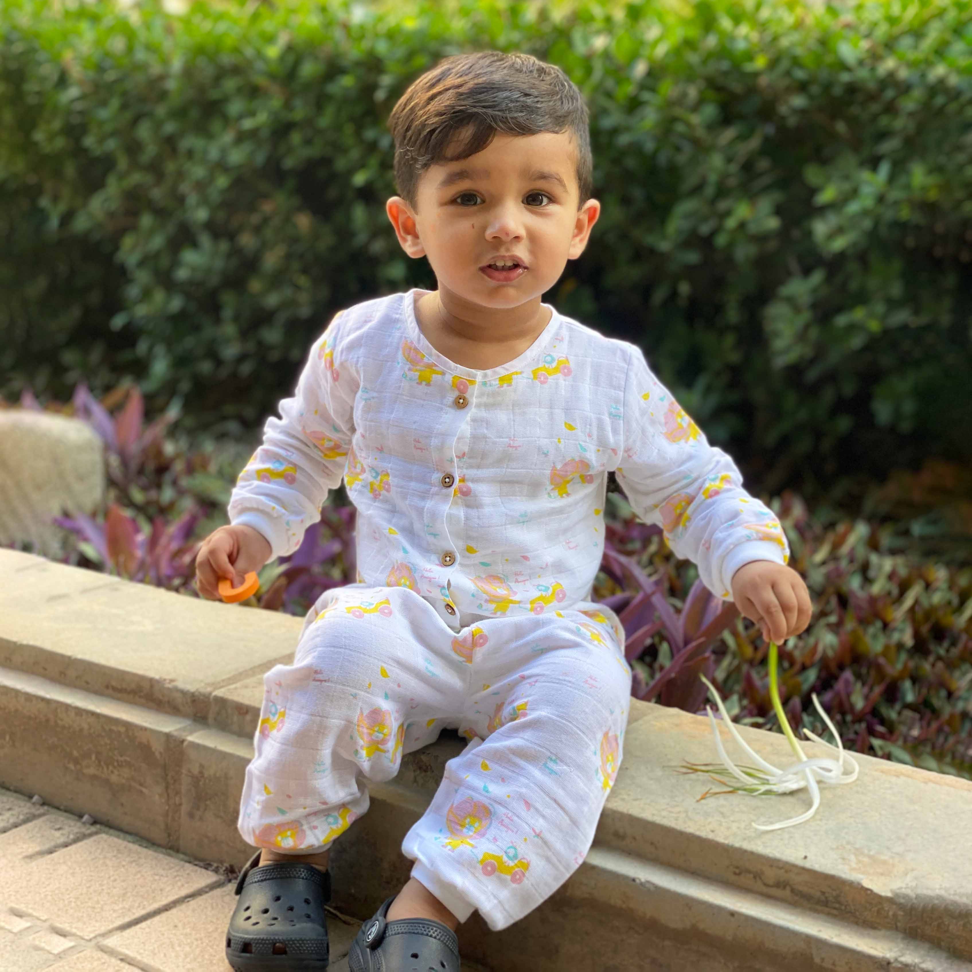 muslin full sleeve jablas - 0 - 3 years – Honcho Baby