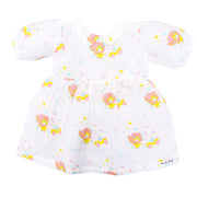 Lion & The Bird - Half Sleeve Puff Muslin Cotton Frock with Bow (0m to 5 years) NEW