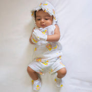 Baby Cap, Mittens and booties Set - Lion & The Bird  (0 - 3 months)