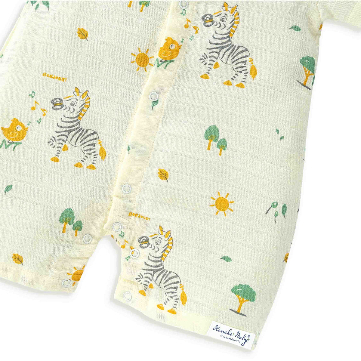 Muslin Baby Romper for 0-18 Months - Zebra Tales