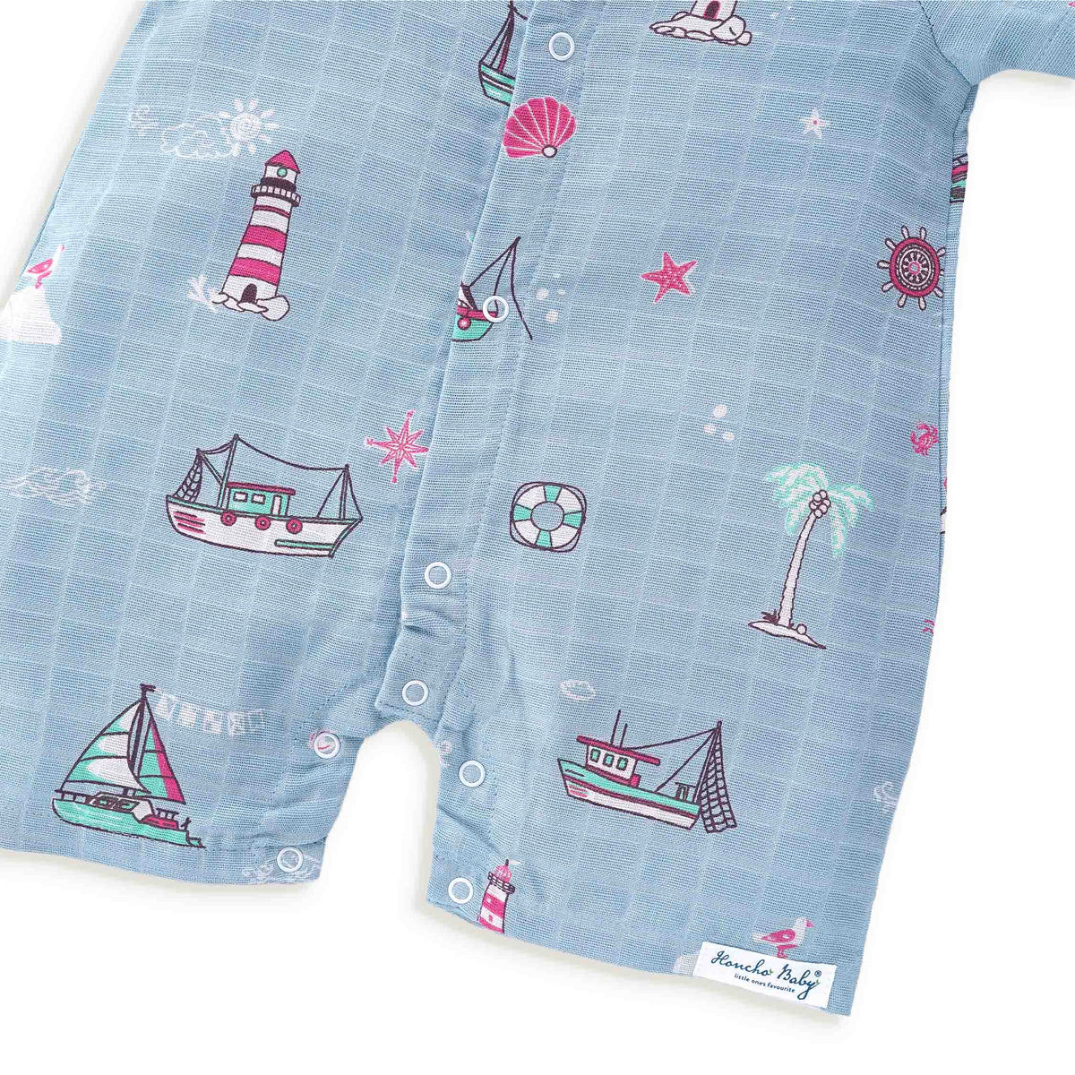 Muslin Baby Romper for 0-18 Months - Lighthouse Magic