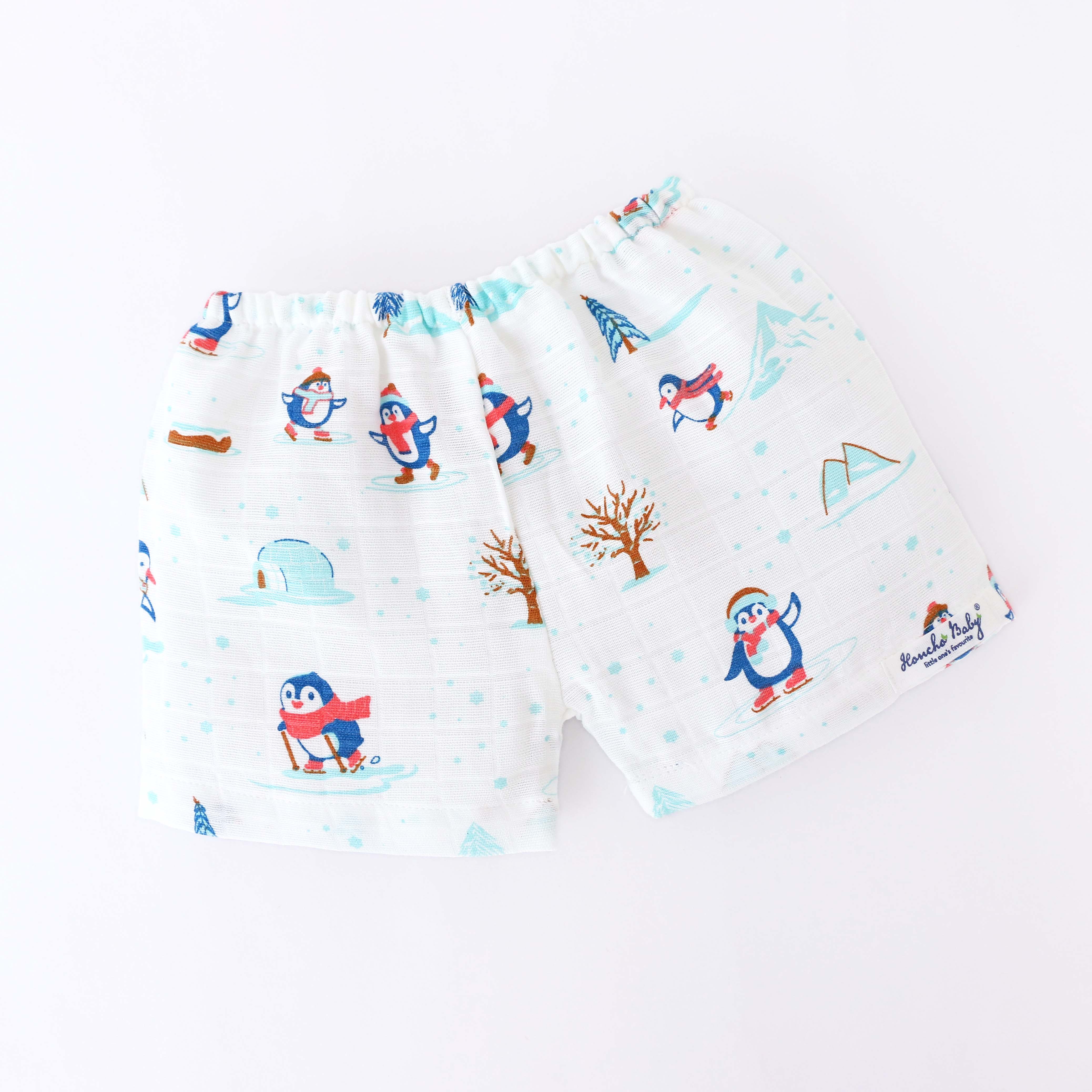 Muslin Unisex Shorts- Assorted Pack of 3 (0 - 4 years) Little Explorer combo