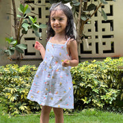 Rainbow Popsicles - Sleeveless Muslin Cotton Frock with Bow (0m to 4years)