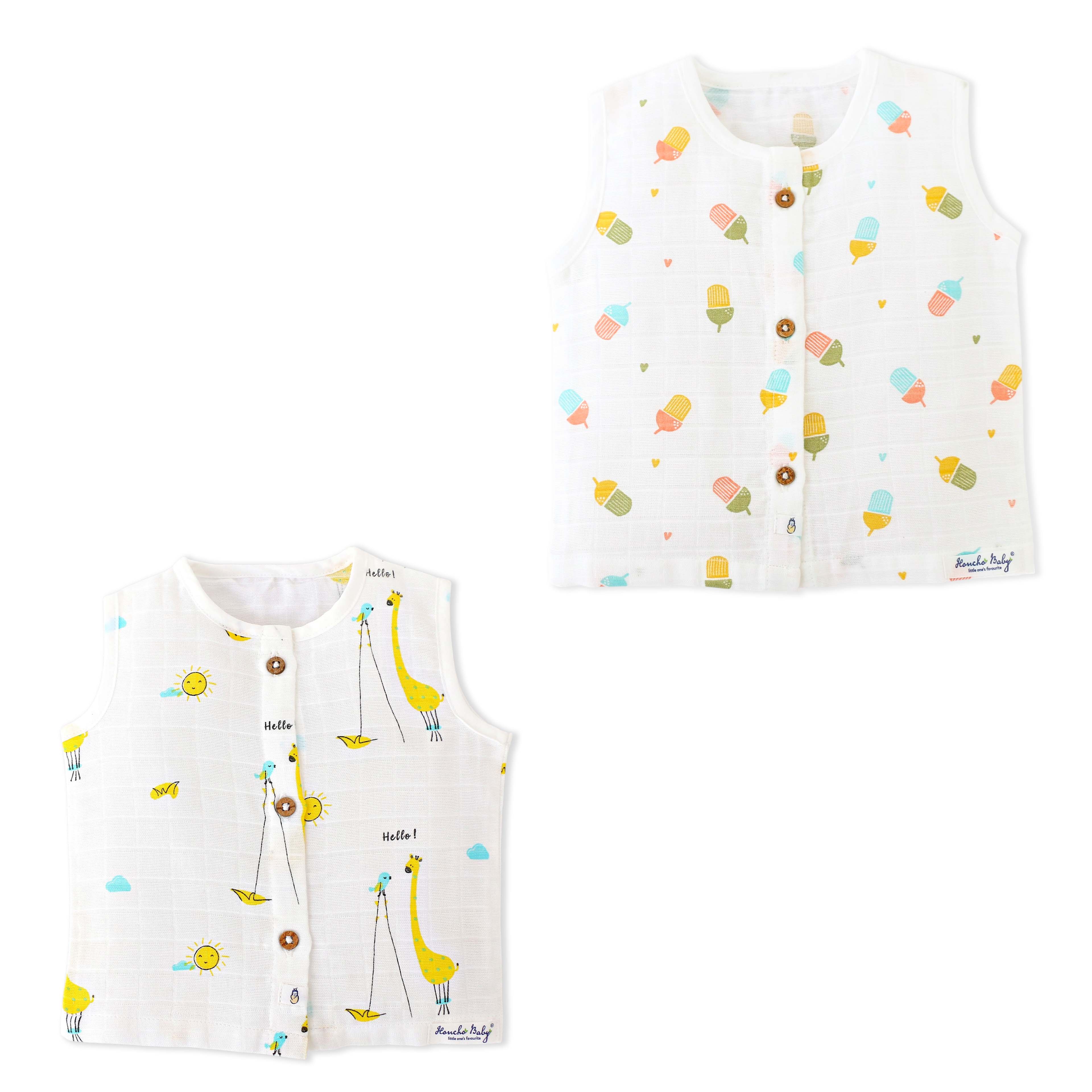 Muslin Sleeveless Top for 6-9 Months - 2 Pack & 5 Pack