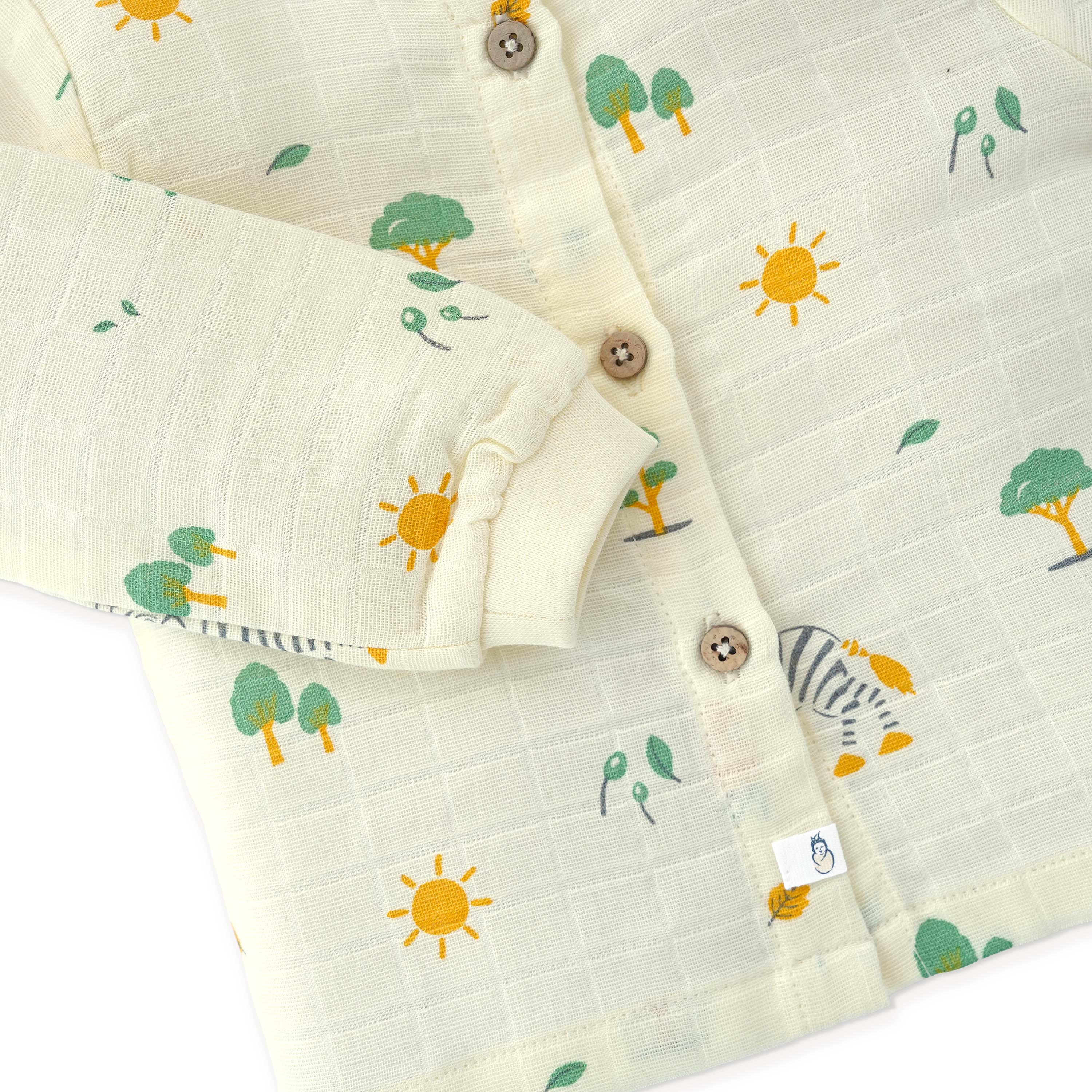 Muslin Cotton Full Sleeve Top & Pant Set for Baby & Toddler Pack of 3 (0–5 Years) - Tiny Wanderers Combo