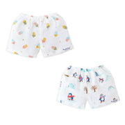 Muslin Unisex Shorts- Pack of 2  (9-12 Months & 3-4 Years)