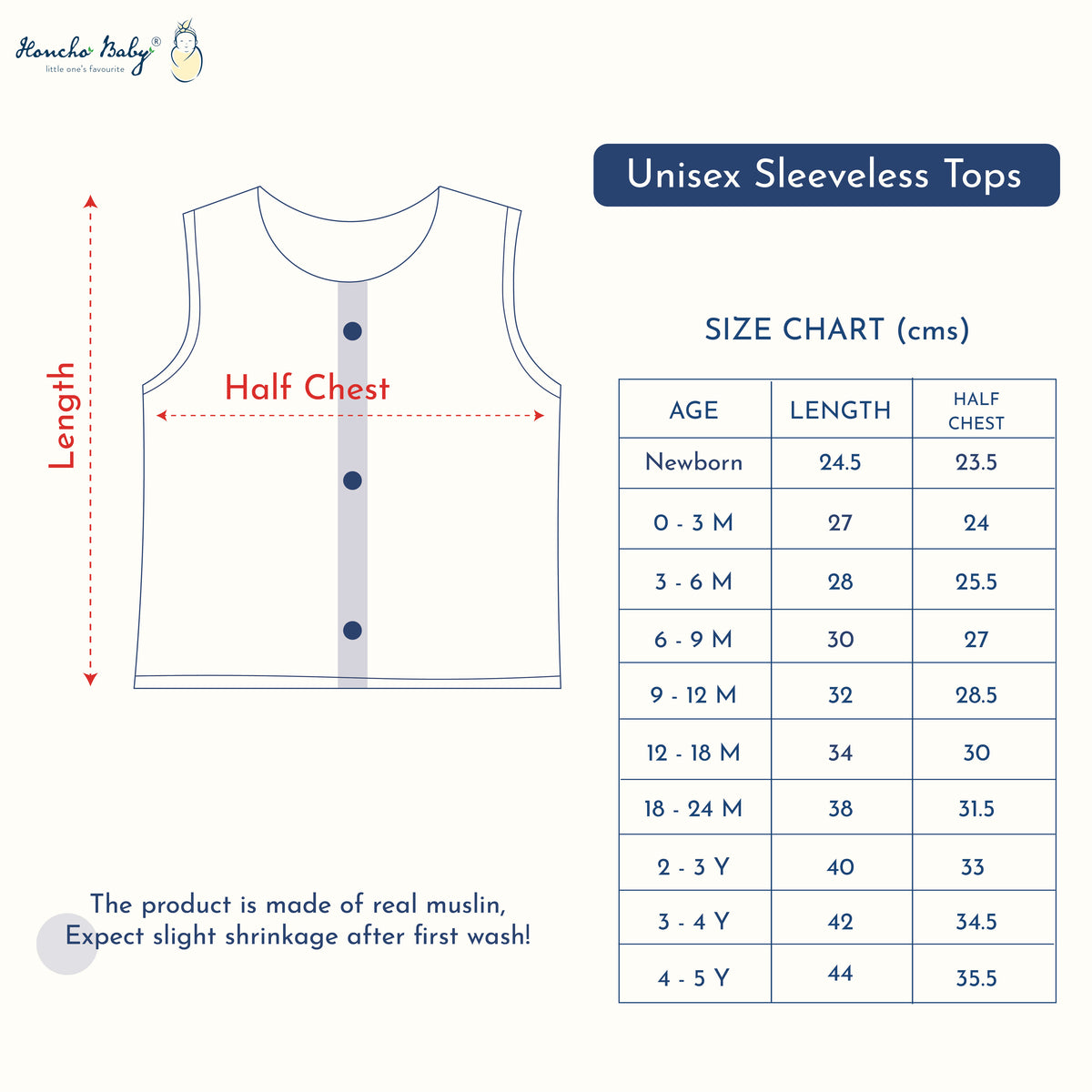 Muslin Cotton Sleeveless Top & Shorts for Babies & Toddlers (Newborn–5 Years) - Bunny & Bumbles