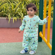 Snowy Village Tales - Unisex Full Sleeve and Pant set  (0M - 5years)