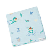 Mini Scuba Squad - Baby Muslin Swaddle Blanket | 100% Premium Cotton | 110x110 cm