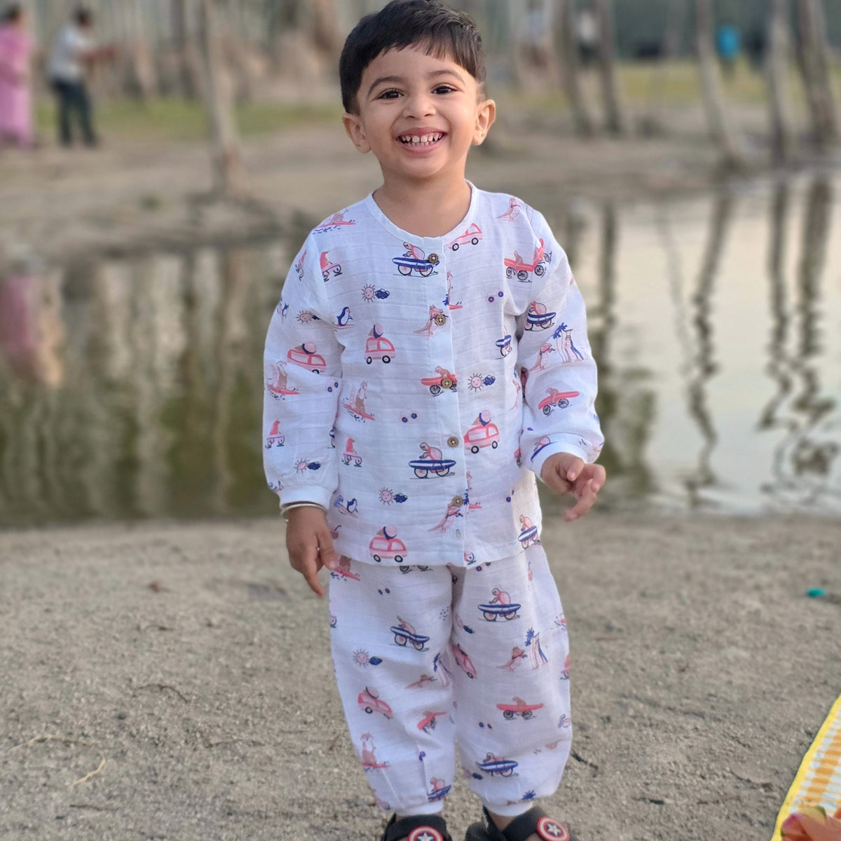 Muslin Cotton Full Sleeve Top & Pant Set for Baby & Toddler (0–5 Years) - Tiny Surf Club