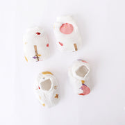 Baby Mittens and Booties  Set ( 0 - 3 months ) 100% Cotton - Teddy's Windy Walk