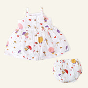 Teddy's Windy Walk - Frock and Bloomers Set ( 0 to 4 years )