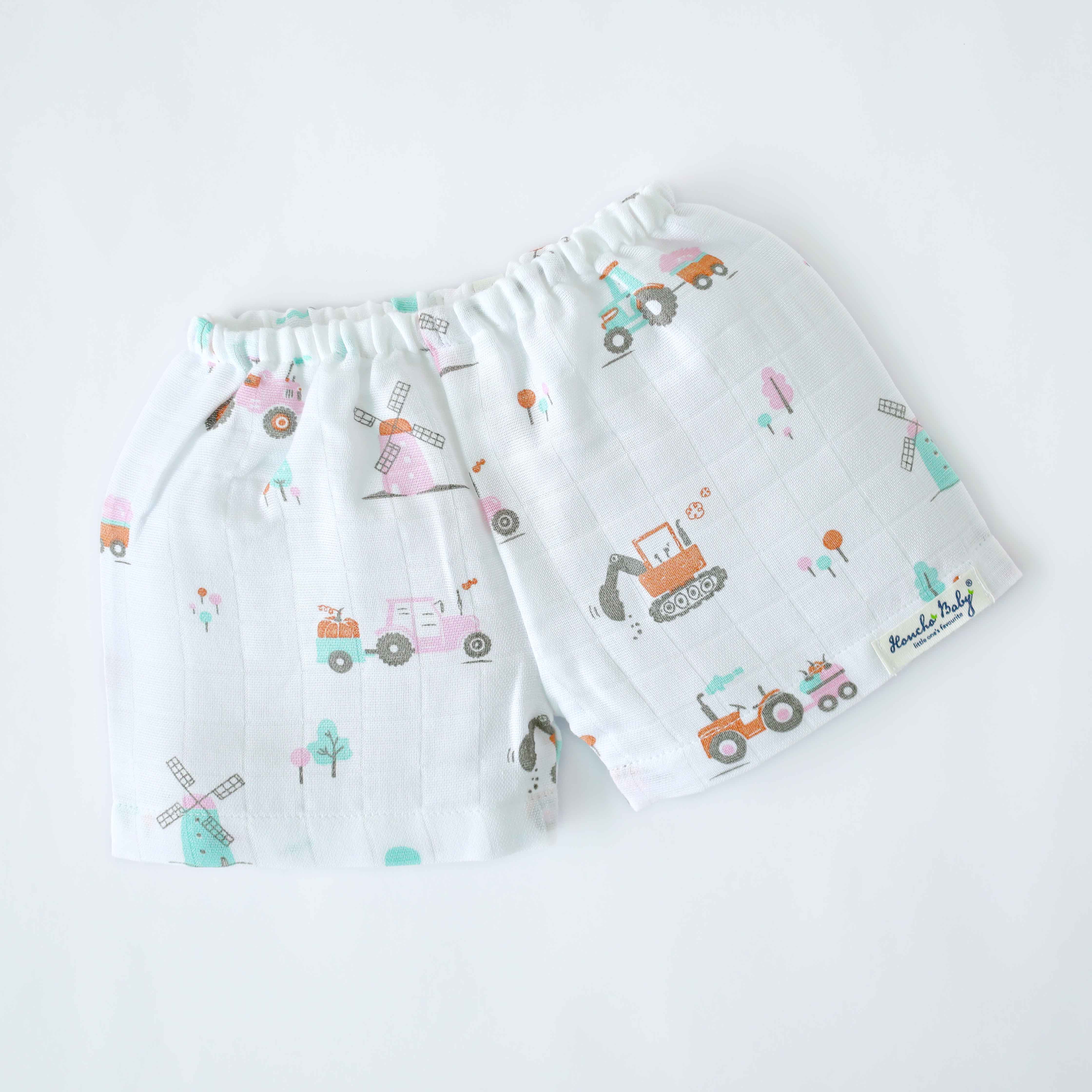 Muslin Unisex Shorts- Pack of 4 (18-24 Months)