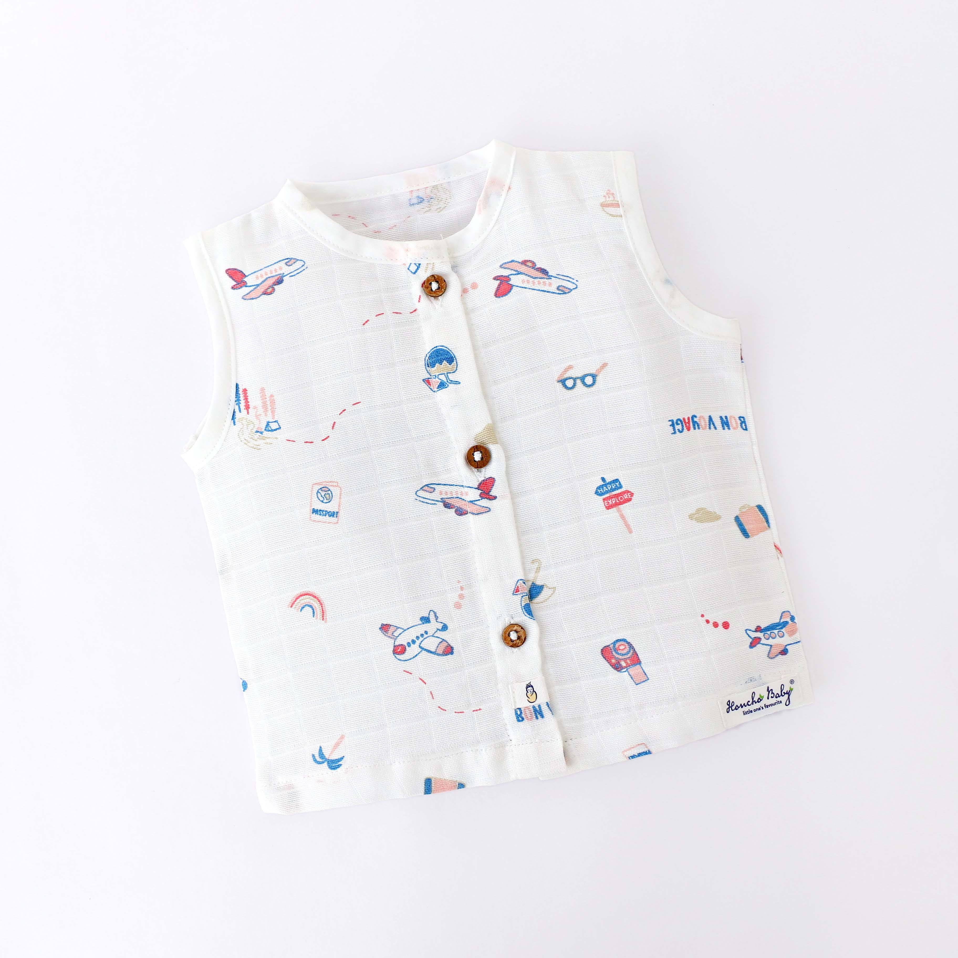 Muslin Unisex Sleeveless top - 6 (NB - 4years) COMBO SAVER 6 PACK