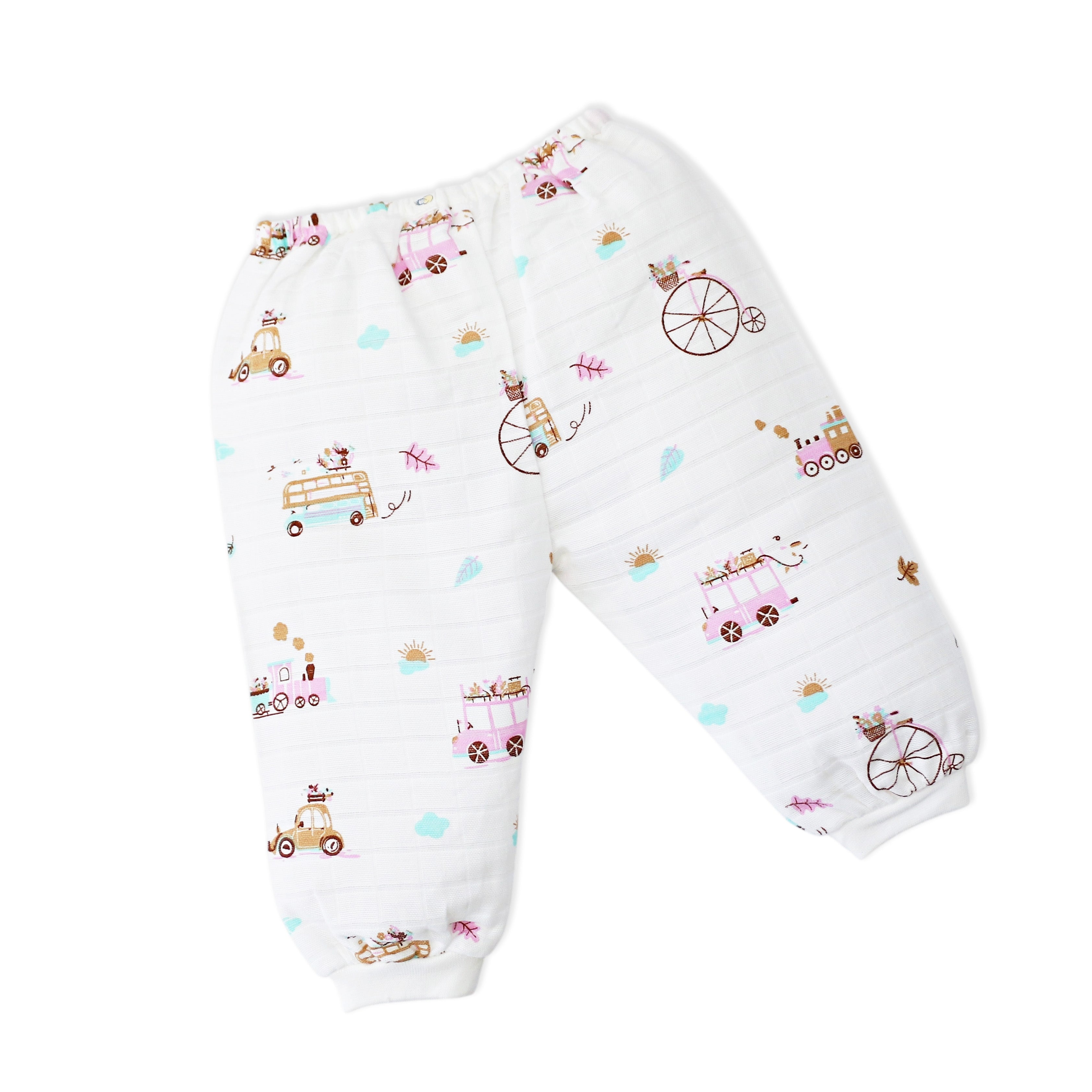 Muslin Cotton Full Sleeve Top & Pant Set for Baby & Toddler (0–5 Years) - Tiny Wheels & Wonders