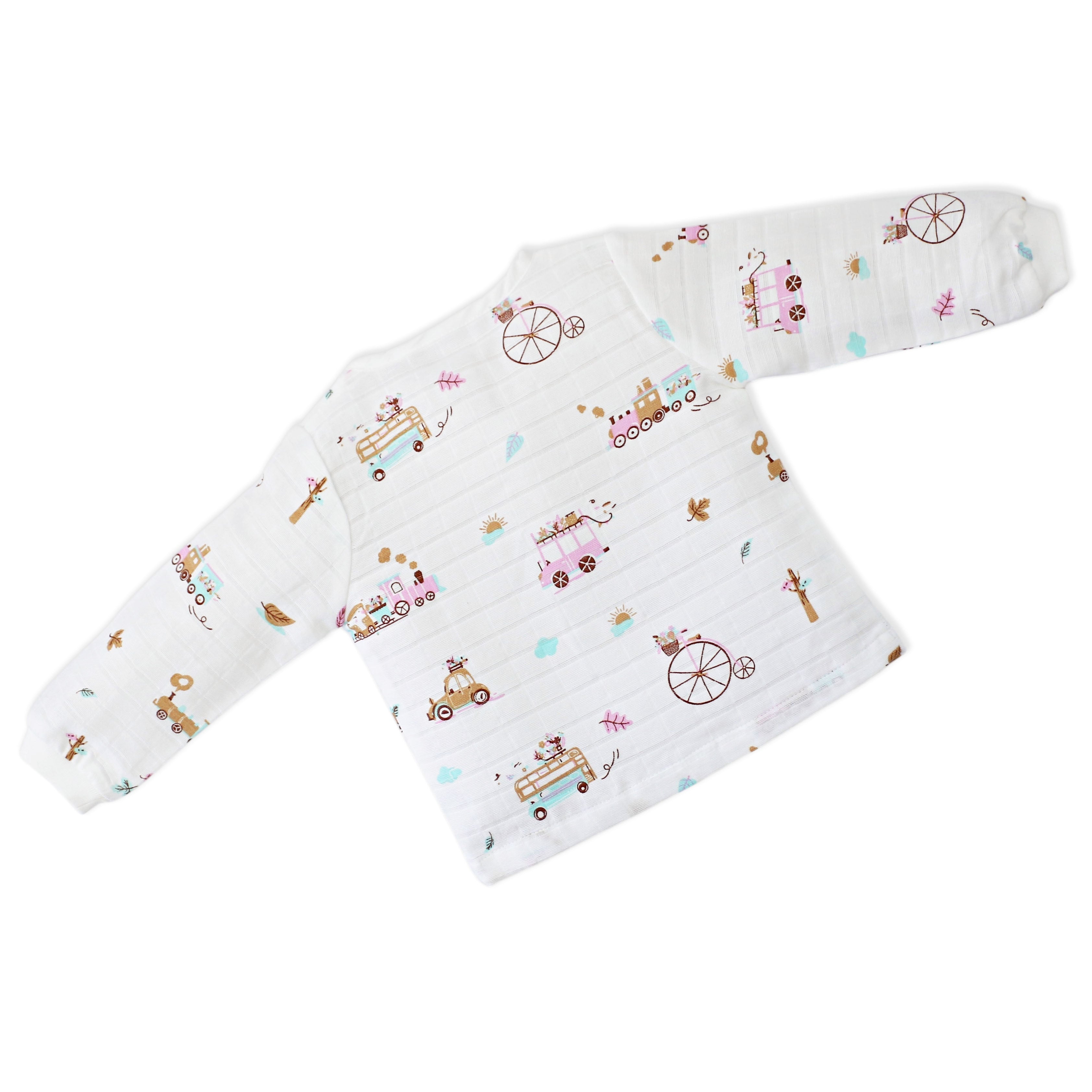 Muslin Cotton Full Sleeve Top & Pant Set for Baby & Toddler (0–5 Years) - Tiny Wheels & Wonders