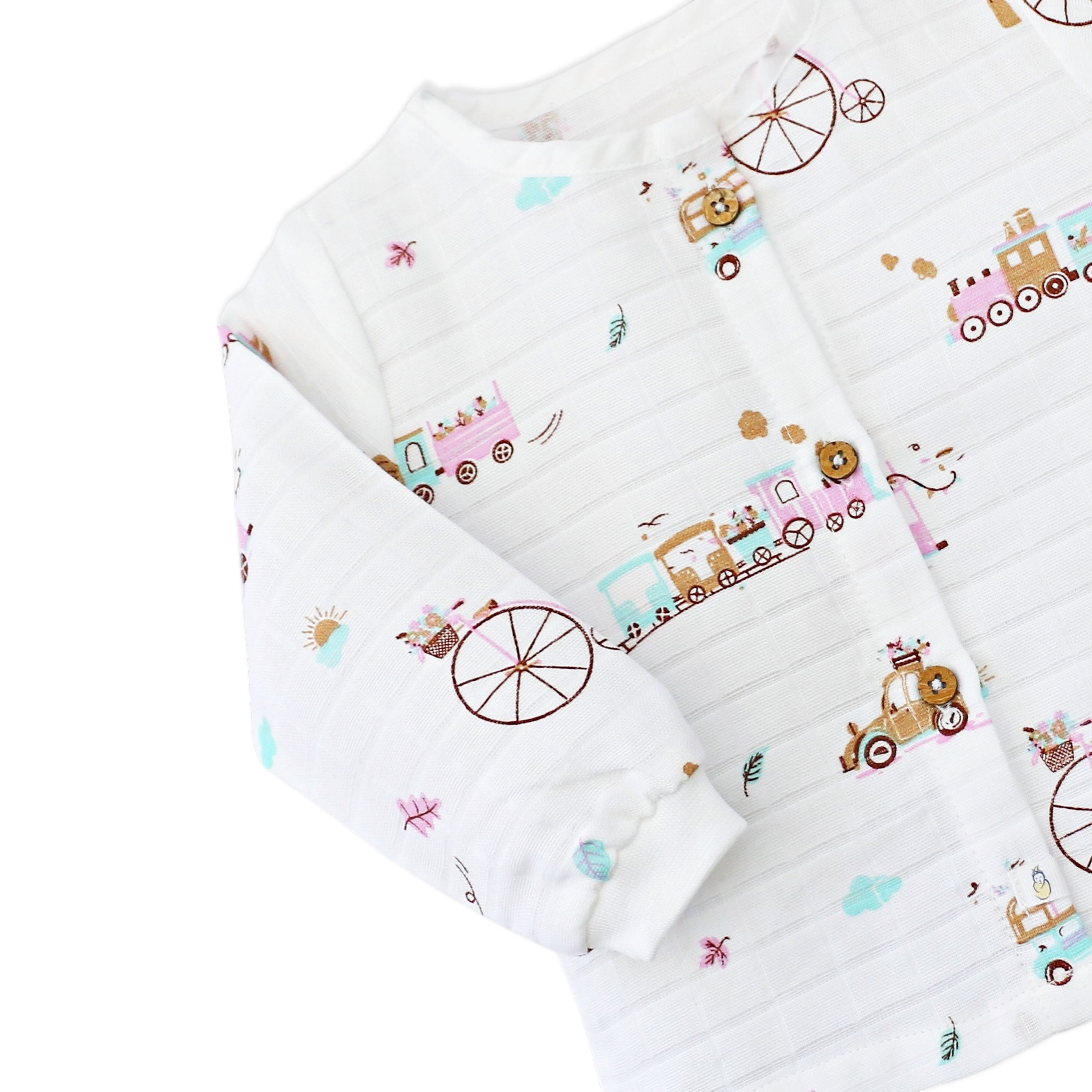 Muslin Cotton Full Sleeve Top & Pant Set for Baby & Toddler (0–5 Years) - Tiny Wheels & Wonders