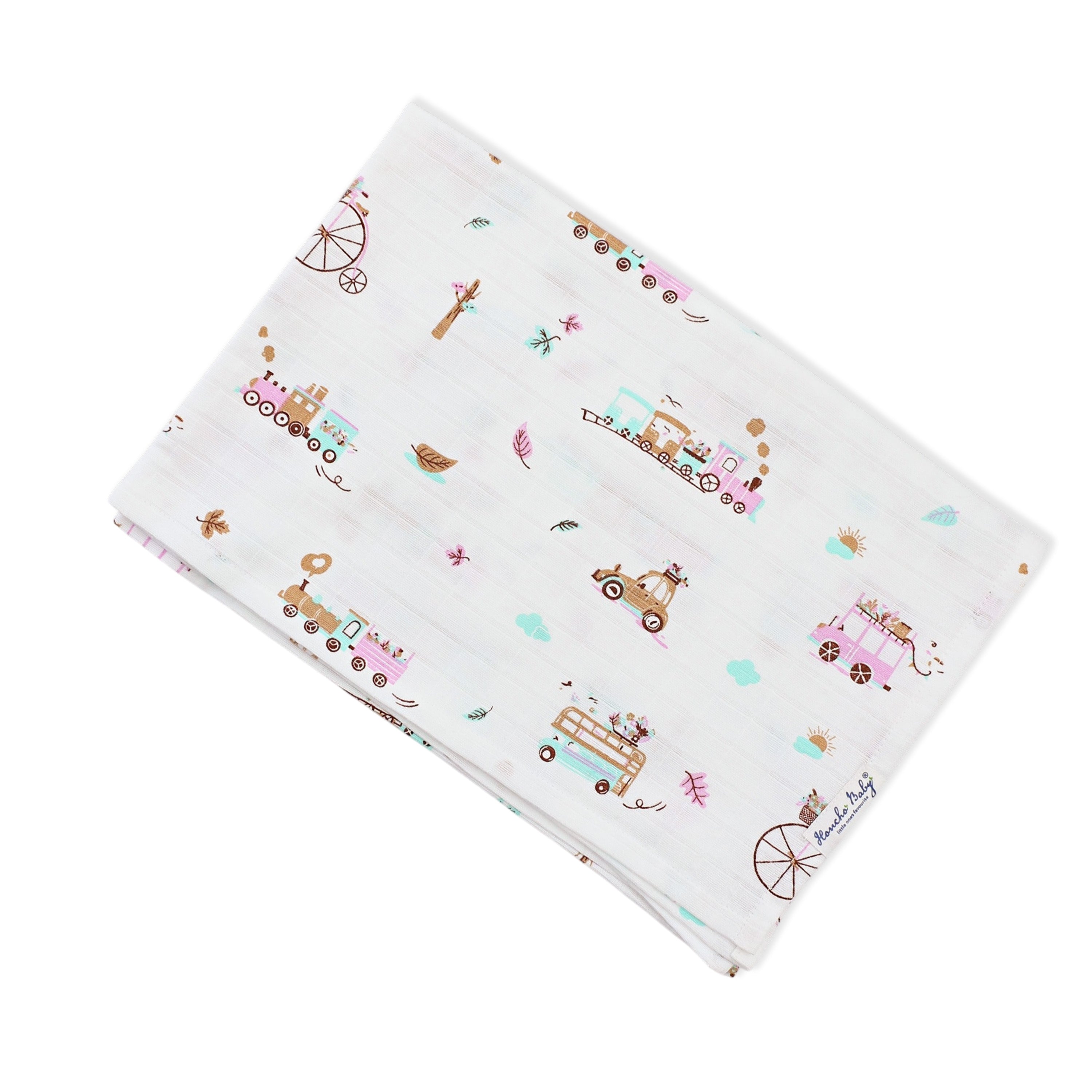 Muslin 100% Cotton Baby Towel 1 pack - Tiny Wheels & Wonders